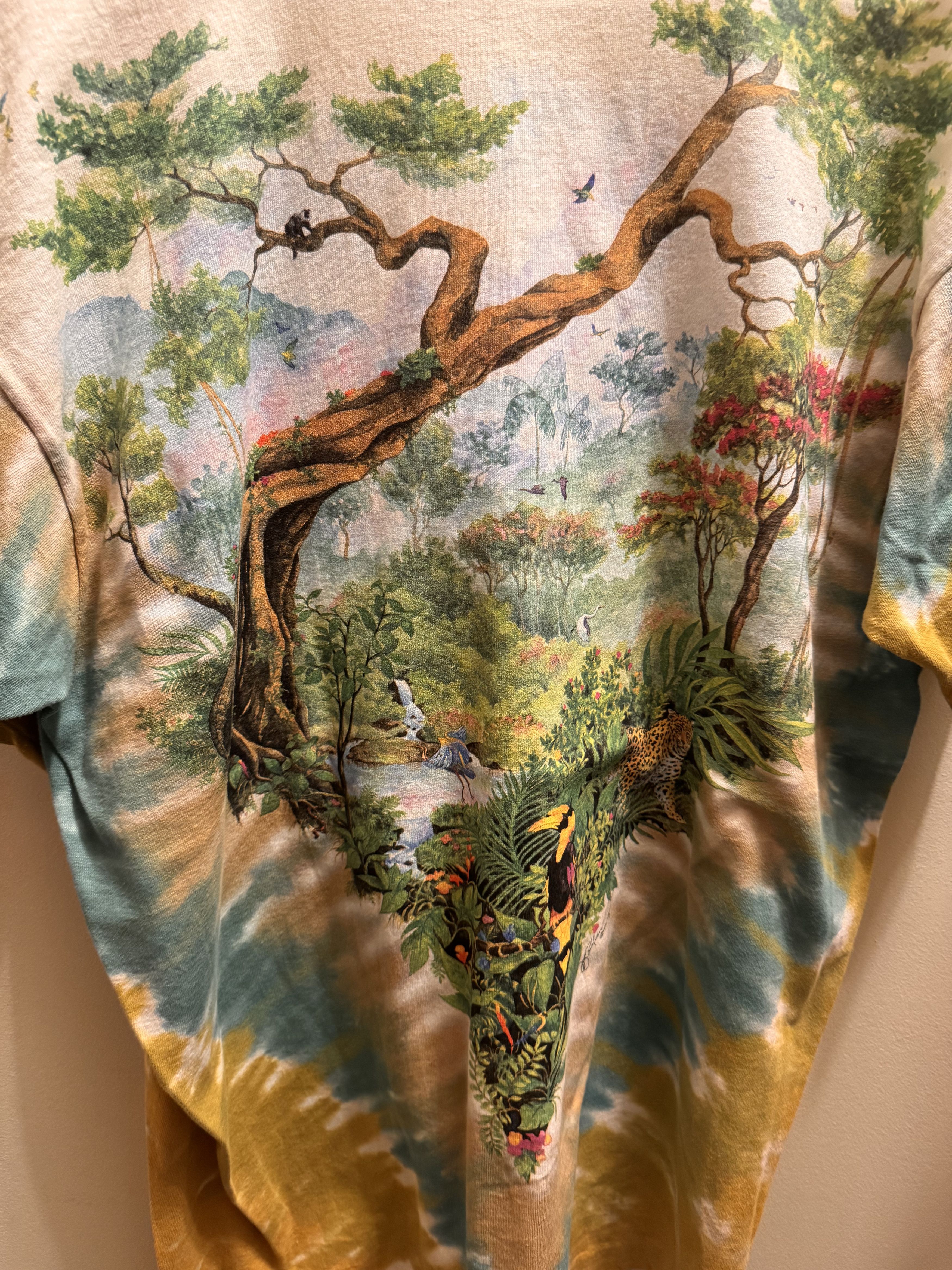 Liquid Blue VINTAGE 1992 LIQUID BLUE RAINFOREST TYE DYE SINGLE STITCH Size US XL / EU 56 / 4 - 3 Thumbnail