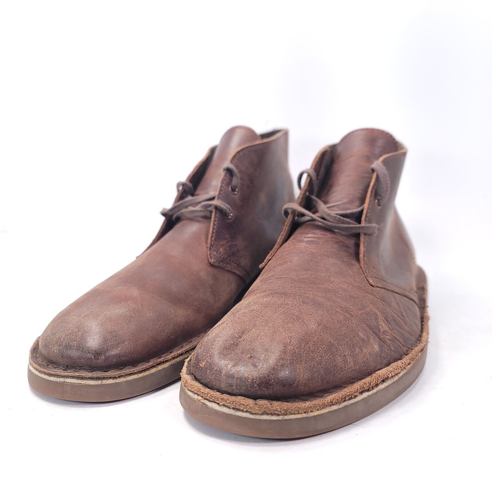 Clarks Clarks Brown Leather Oxfords Lace Up Gum Soles Shoes  display picture 3
