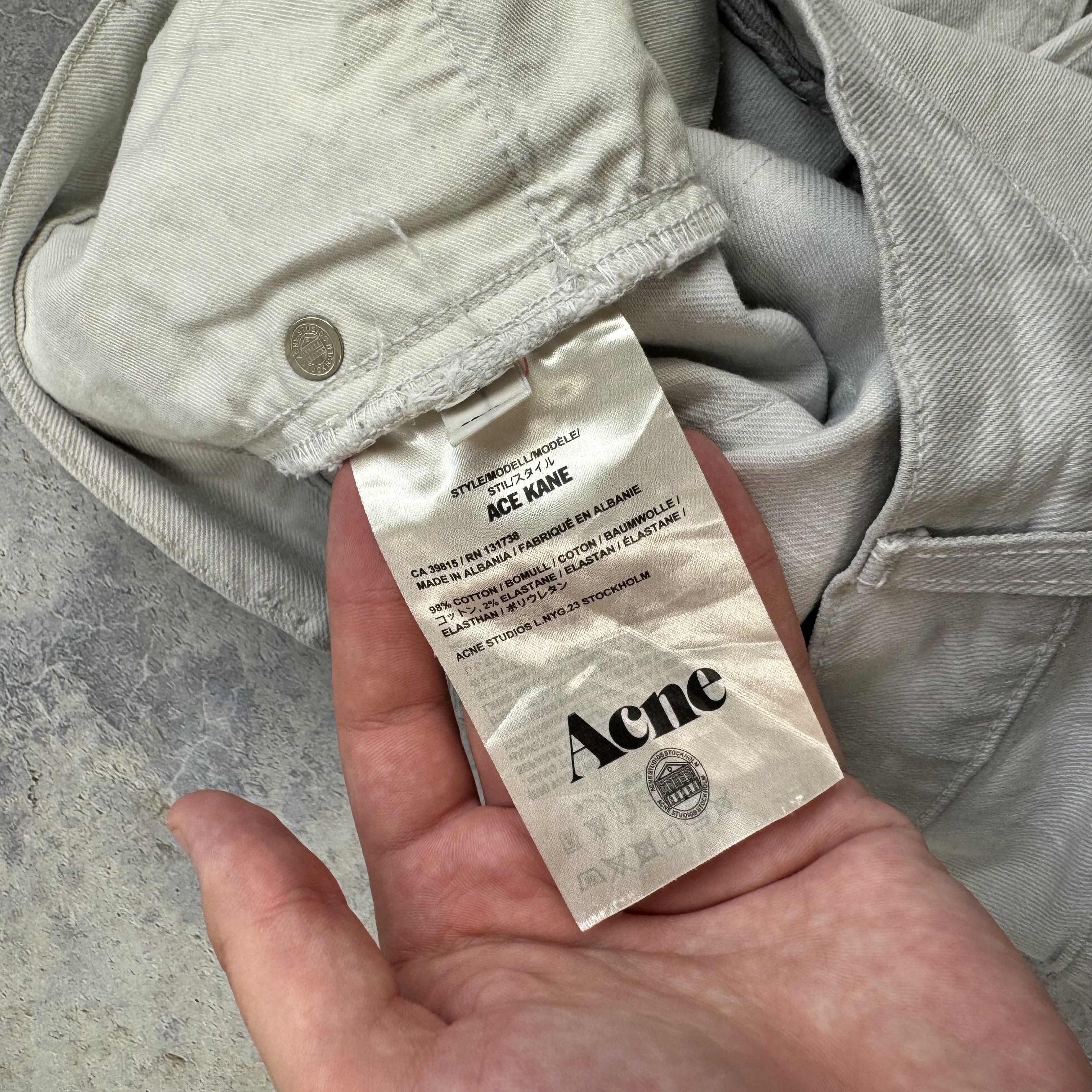 Acne Studios ACNE STUDIOS ACE KANE BURNISHED DENIM JEANS SIZE 32x32 Size US 36 / EU 52 - 8 Thumbnail