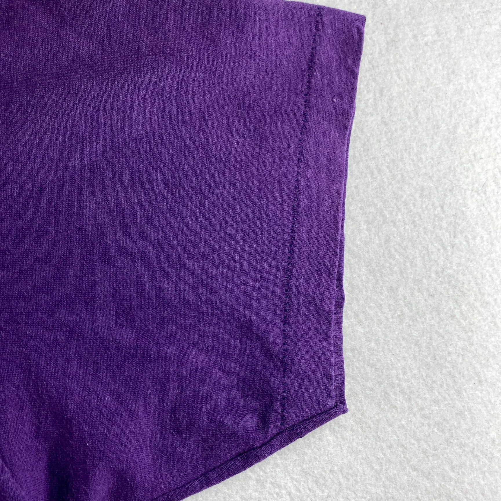 Fruit Of The Loom VINTAGE Fruit of the Loom Shirt Womens XL Purple Butterfly Embroidered Logo 90s Theme Casual Short Sleeve Cotton Blend Regular Women's T-Shirt Size XL / US 12-14 / IT 48-50 - 5 Thumbnail