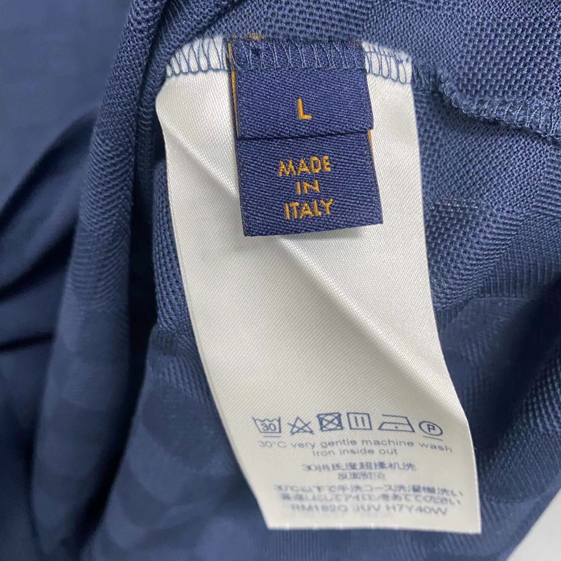 Louis Vuitton LV Navy Checkerboard Short Sleeve T-shirt L Size US L / EU 52-54 / 3 - 5 Thumbnail