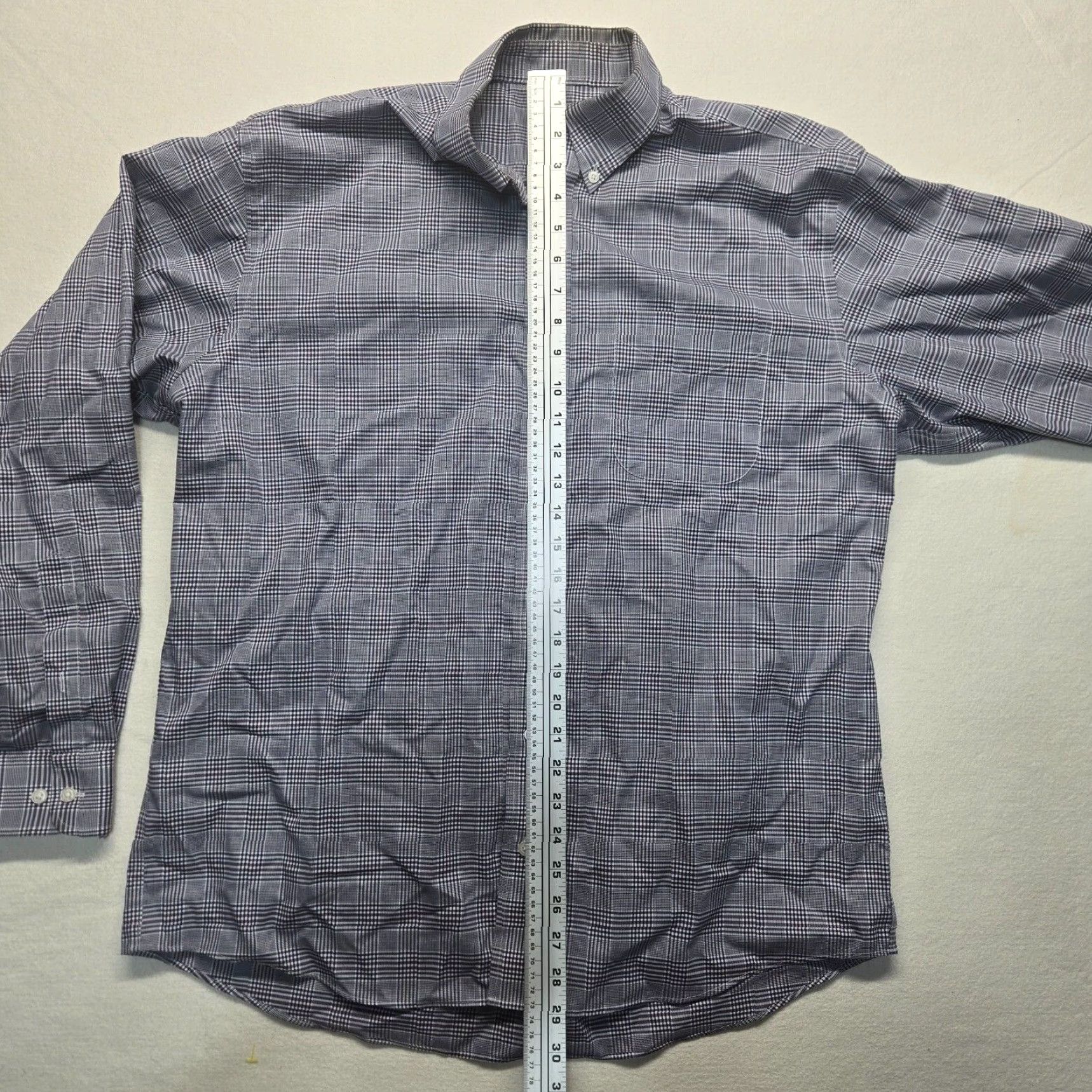 Jos. A. Bank Jos A Bank Shirt Mens L Black Plaid Button-Up Long Sleeve Reg Fit Size US L / EU 52-54 / 3 - 6 Thumbnail