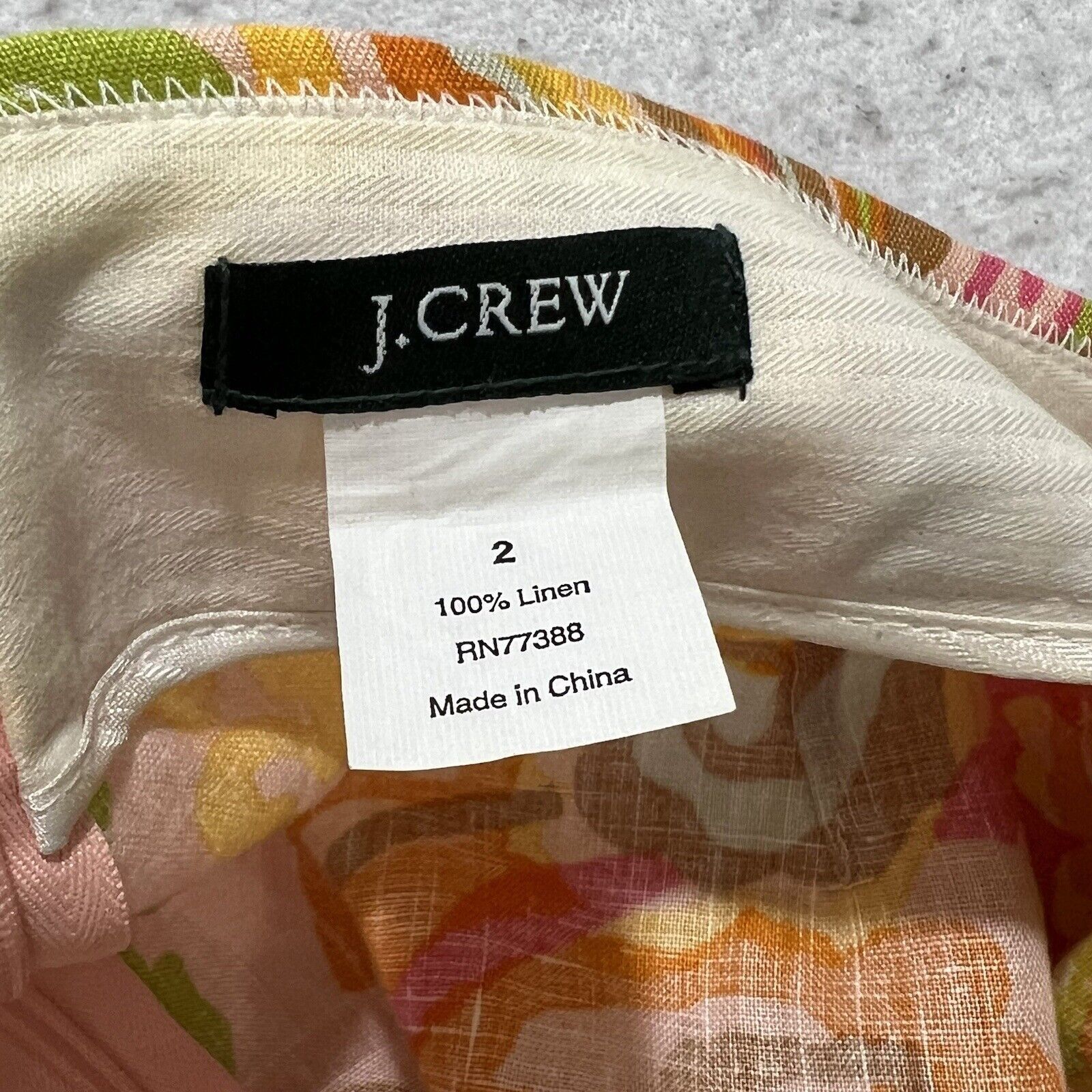 J.Crew J. Crew Women's Size 2 Linen Pencil Skirt Split Back Zip Up Size 26" / US 2 / IT 38 - 3 Thumbnail