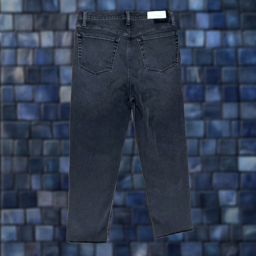 RE/DONE RE/DONE 70s Stovepiper Jeans Womens 32x26 High Rise Straight Black Denim Jeans Size 24" / US 00 / IT 34 - 1 Thumbnail