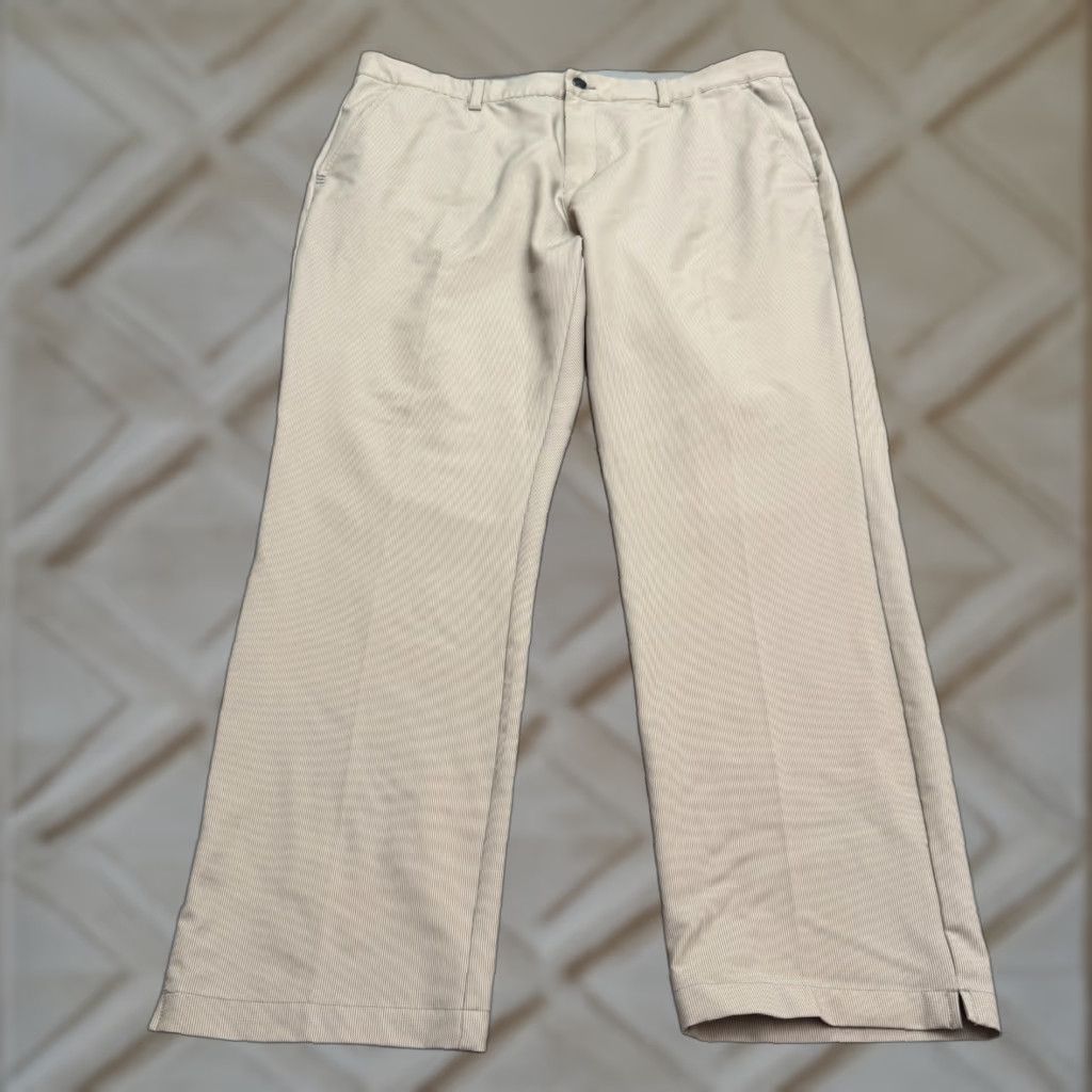 Adidas Adidas Golf Pants Mens 40x32 Khaki Beige Straight Leg Chino Pockets Regular Size US 40 / EU 56 - 1 Thumbnail