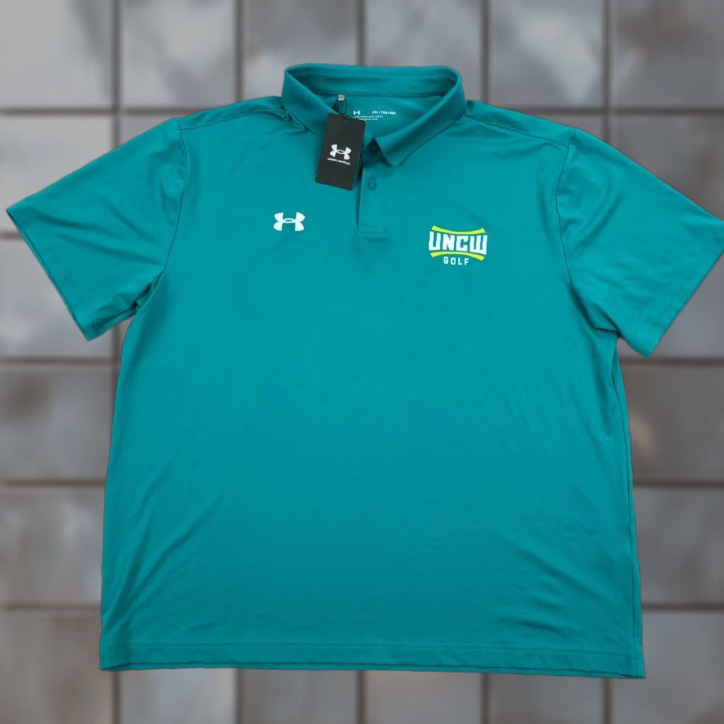 Under Armour Under Armour Men's 2XL UNCW Golf Team Performance Polo Shirt Teal Loose Fit Shirt M 2XL Embroidery Logo College Sports Size US XXL / EU 58 / 5 - 1 Thumbnail