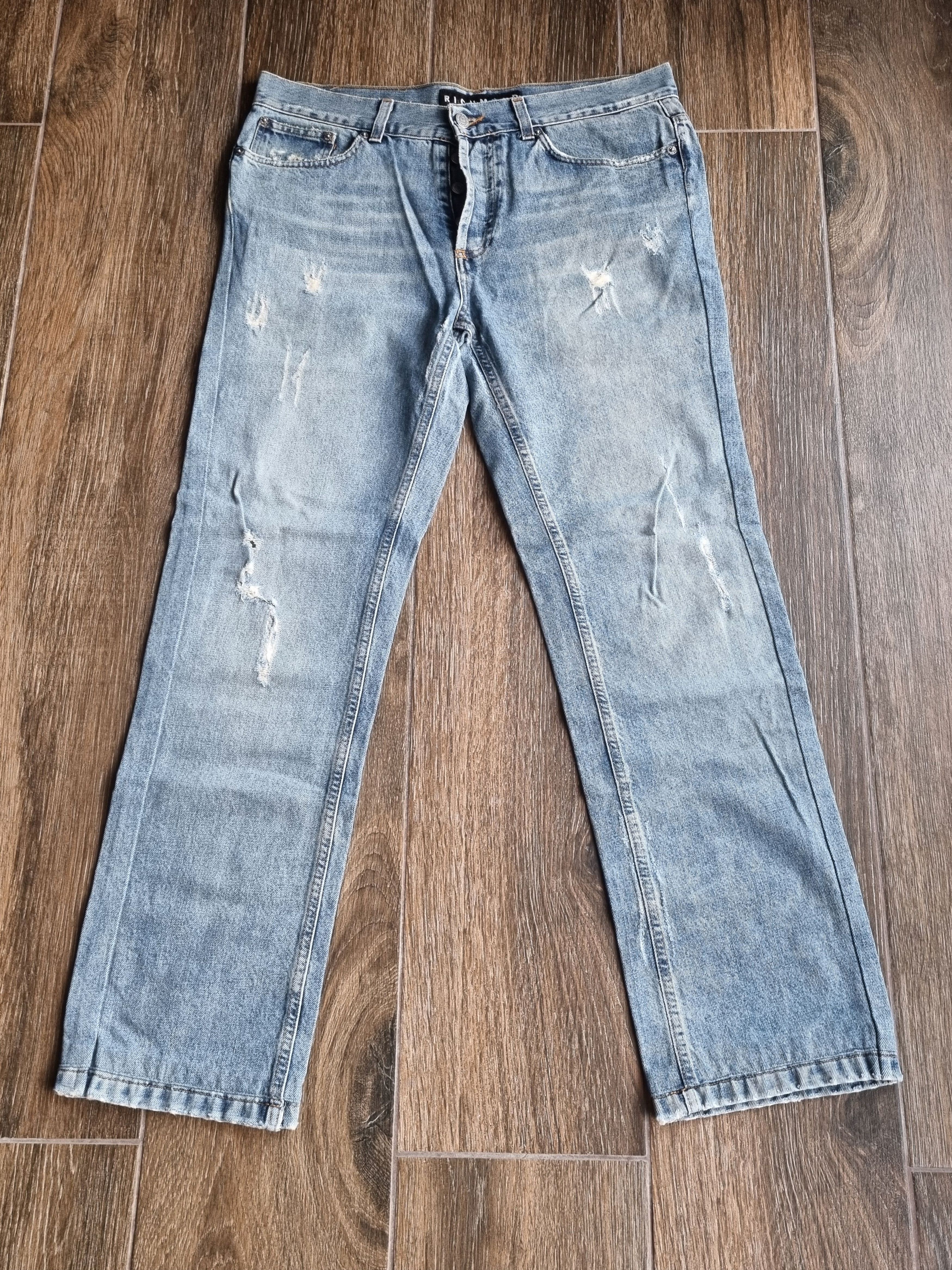 image of Richmond Denim Stonewashed 'disorder' Distressed Jeans in Stonewash Blue, Men's (Size 32)