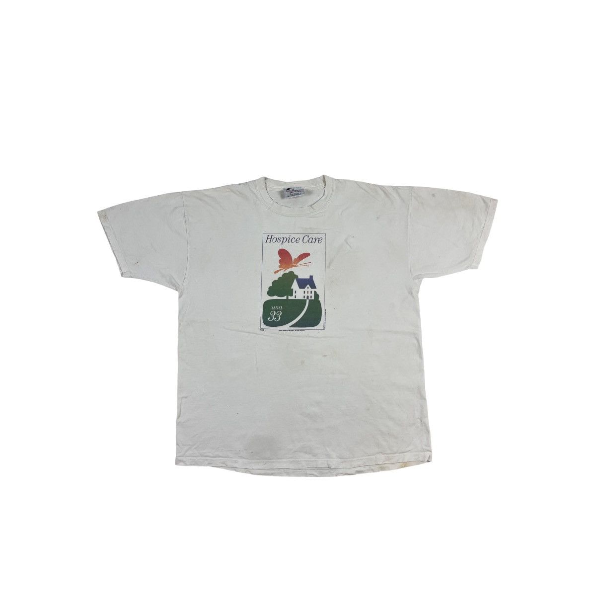Vintage Vintage 1999 USPS Stamp Hospice Care Tee Size US L / EU 52-54 / 3 - 1 Thumbnail