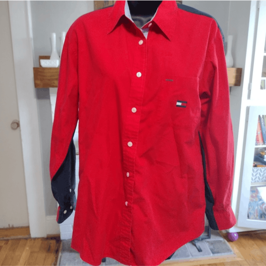 Tommy Hilfiger 90s Tommy Hilfiger color block shirt Size S / US 4 / IT 40 - 4 Thumbnail