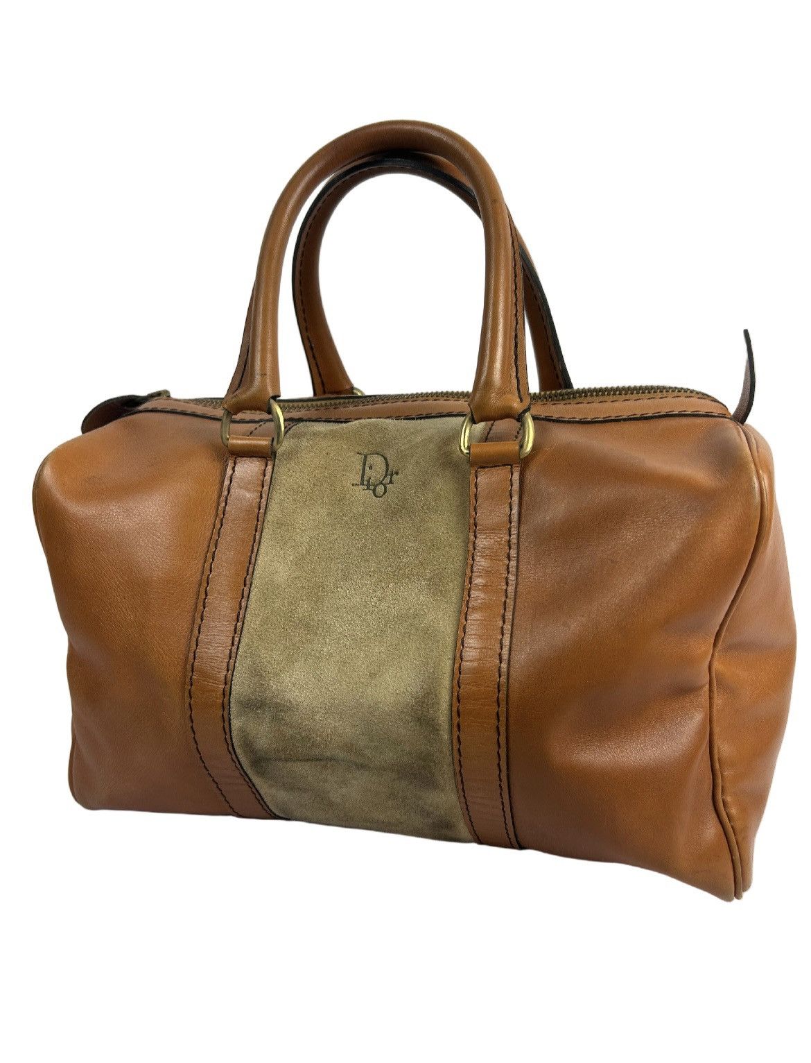 Dior Dior Suede Leather Boston Bag Size ONE SIZE - 1 Thumbnail