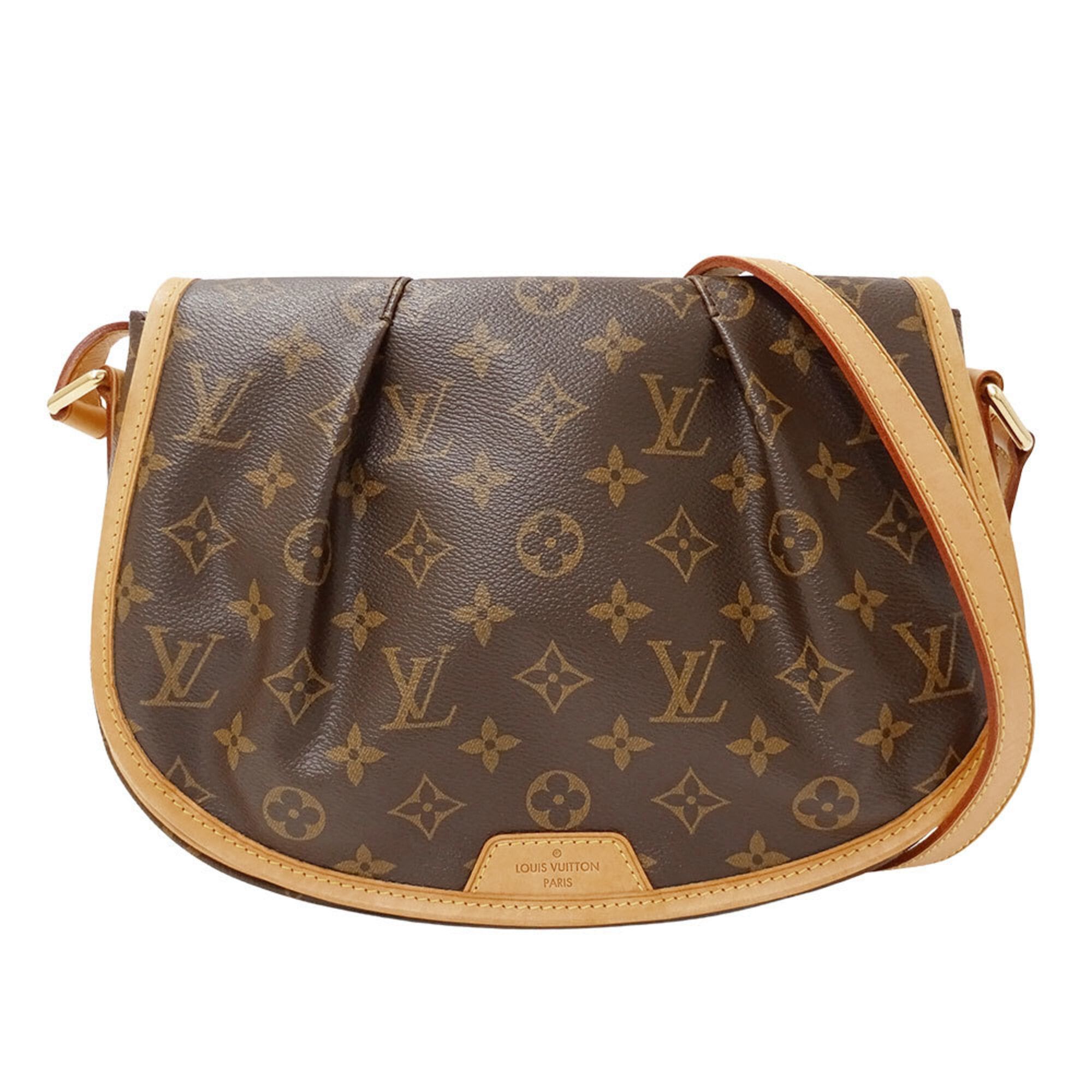 Louis Vuitton Louis Vuitton Women's Handbag, Brand Shoulder Bag, Monogram Canvas, Menilmontant PM, Brown, M40474, Crossbody, Flap Closure Size ONE SIZE - 1 Thumbnail