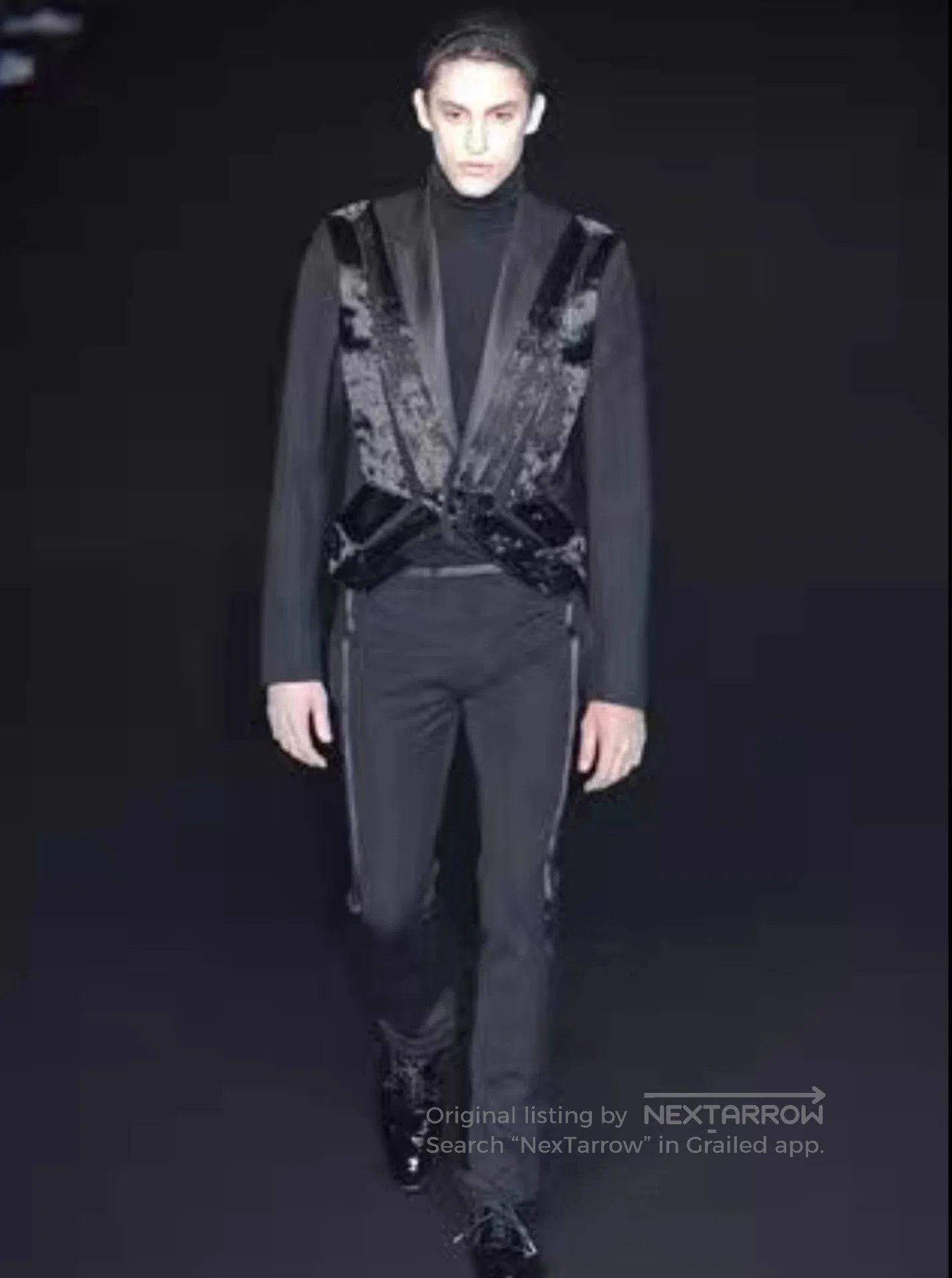 Dior Black Formal Fringe-Detailed Tailored Jacket. Size US M / EU 48-50 / 2 - 9 Thumbnail
