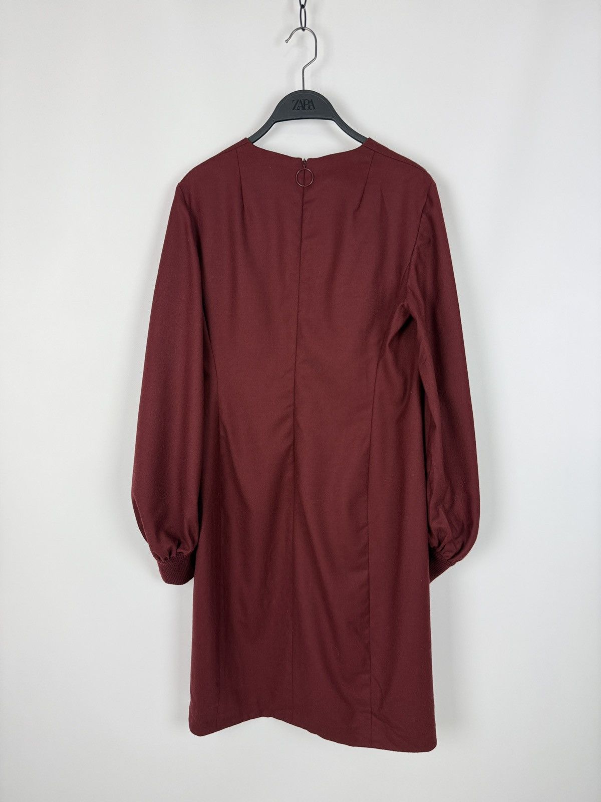 Akris Akris Punto Ruby Red Wool Long Balloon Sleeve Shift Dress Size M / US 6-8 / IT 42-44 - 8 Thumbnail