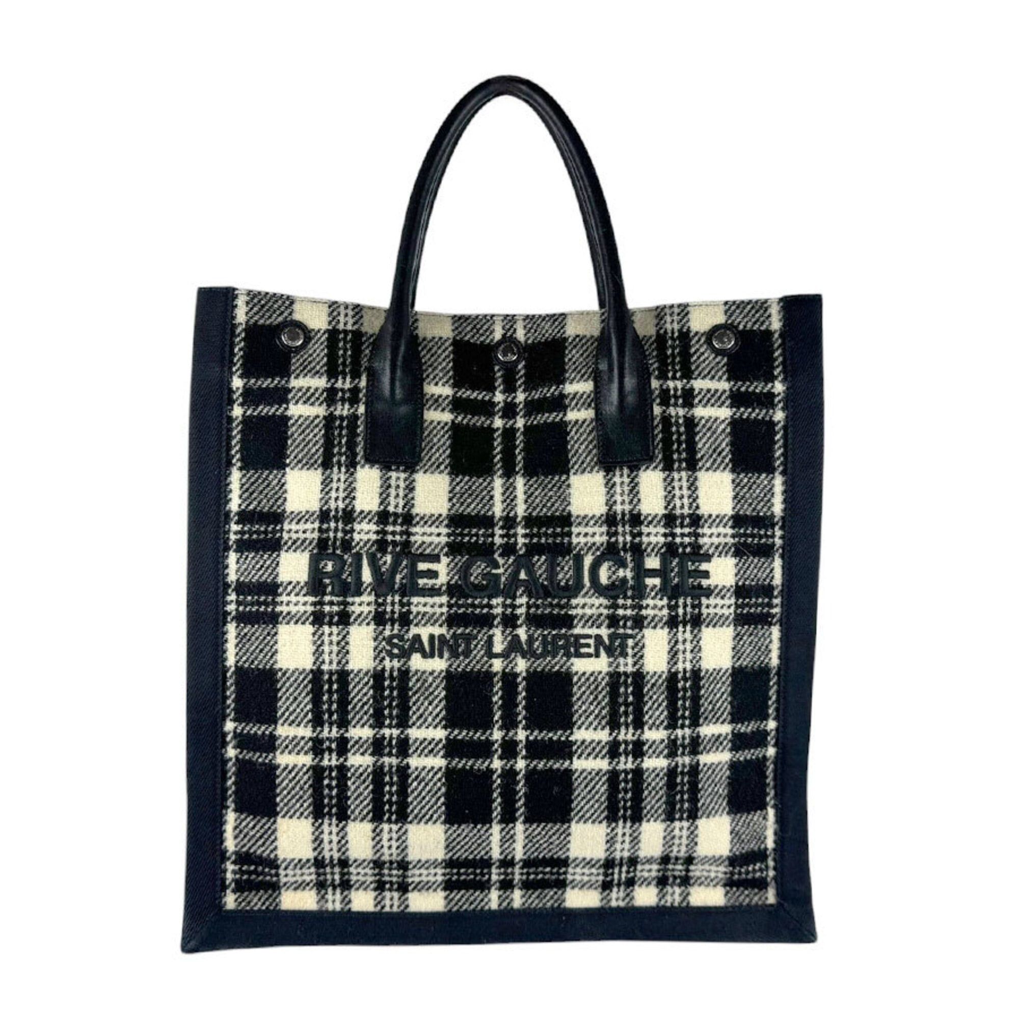 Saint Laurent Paris Saint Laurent Tote Bag Handbag Rive Gauche Noé N S Leather Cotton Black White Men's Women's 631682 z10659 Size ONE SIZE - 1 Thumbnail