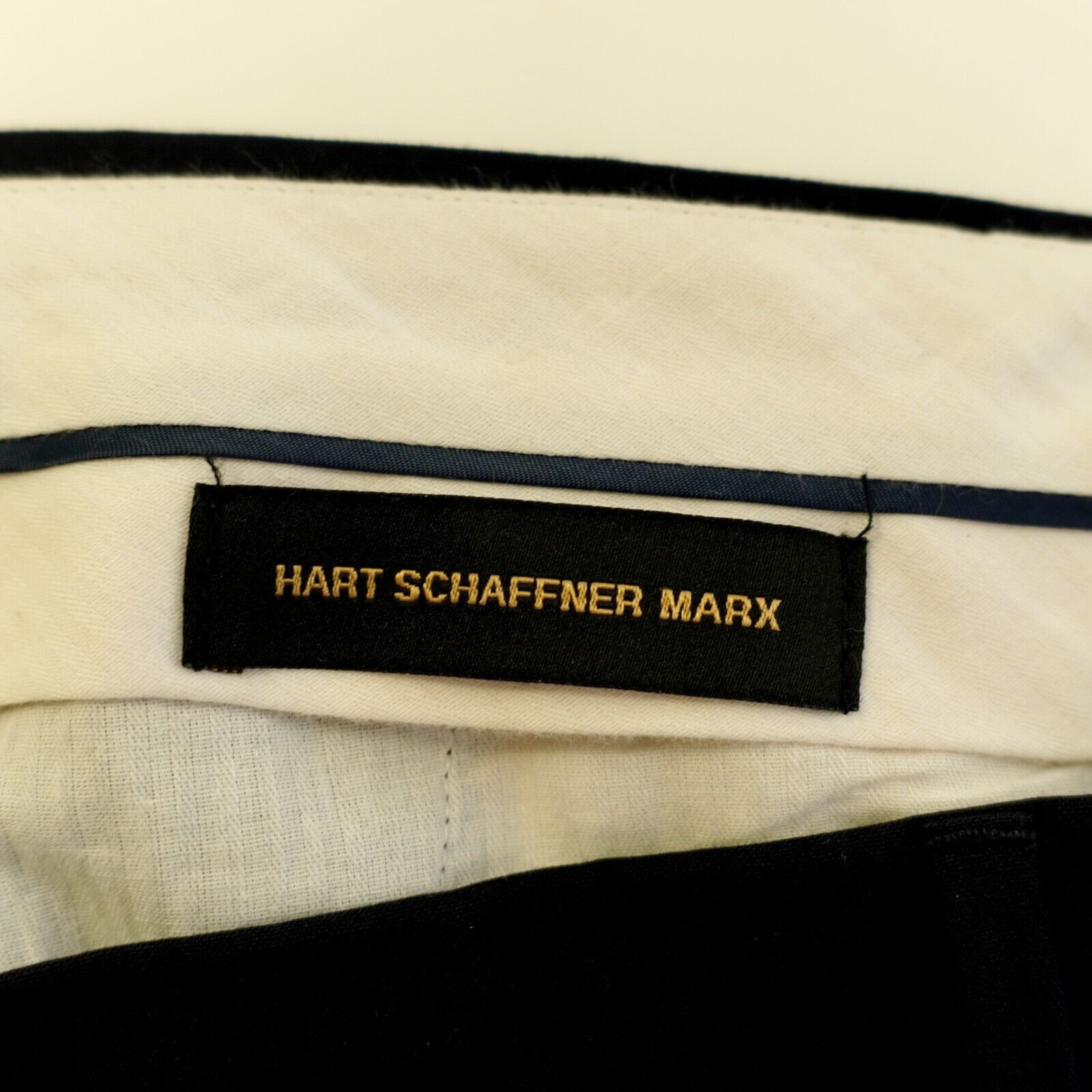 Hart Schaffner Marx Hart Schaffner Marx Wool Blue Pleated Cuffed Mid Rise Dress Size 34R - 5 Thumbnail