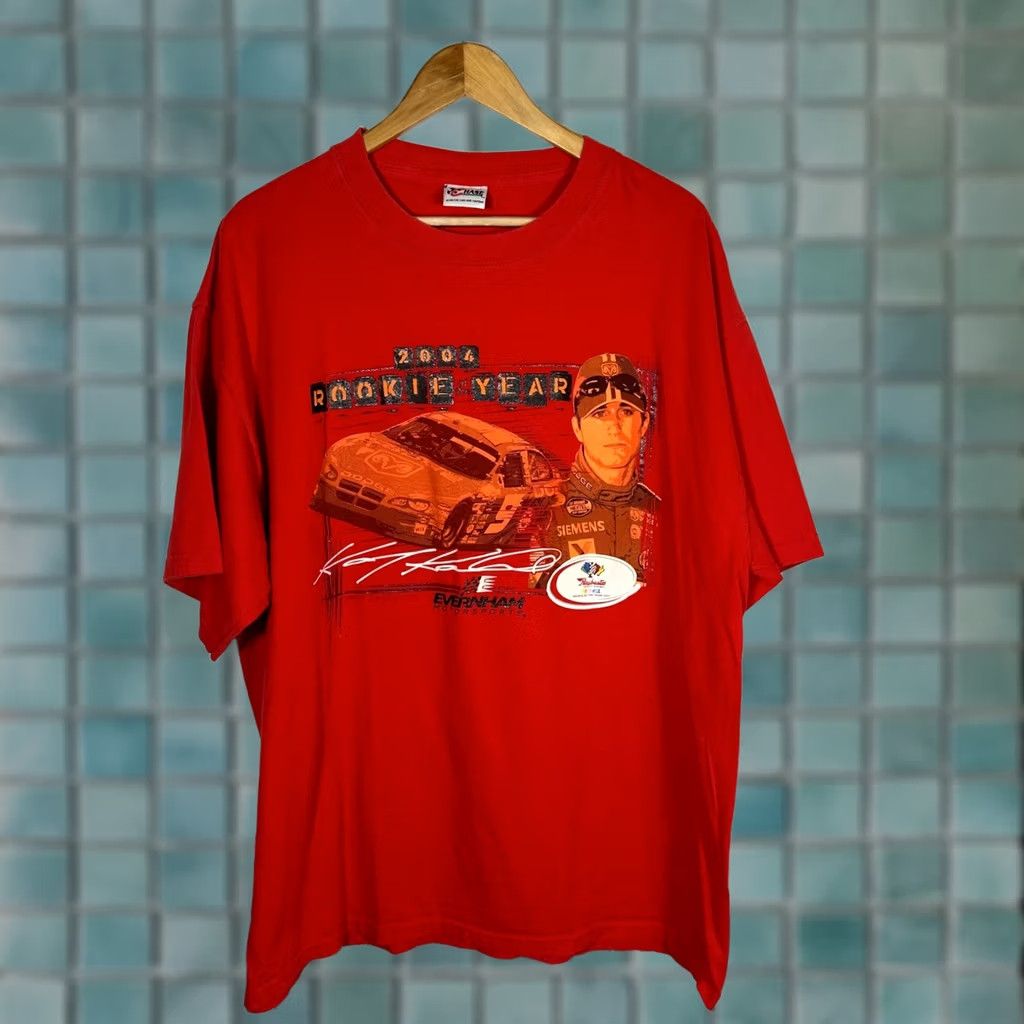 Chase Authentics VINTAGE Chase Authentics Kasey Kahne NASCAR 2004 Rookie of the Year Red T-Shirt Mens XL Size US XL / EU 56 / 4 - 1 Thumbnail