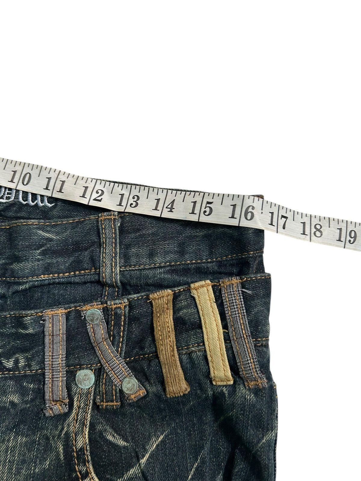 Japanese Brand × Kapital × Vintage Double Waist Skull Japanese Punk Style Denim Jeans Size US 33 - 20 Thumbnail