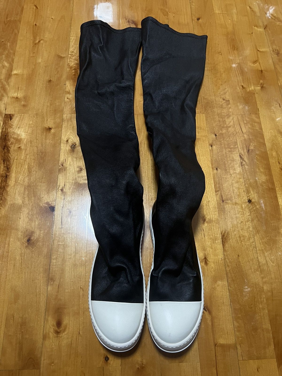 Rick Owens Rick owens mainline leather thigh high stocking sz 37.5 Size US 7.5 / IT 37.5 - 1 Thumbnail