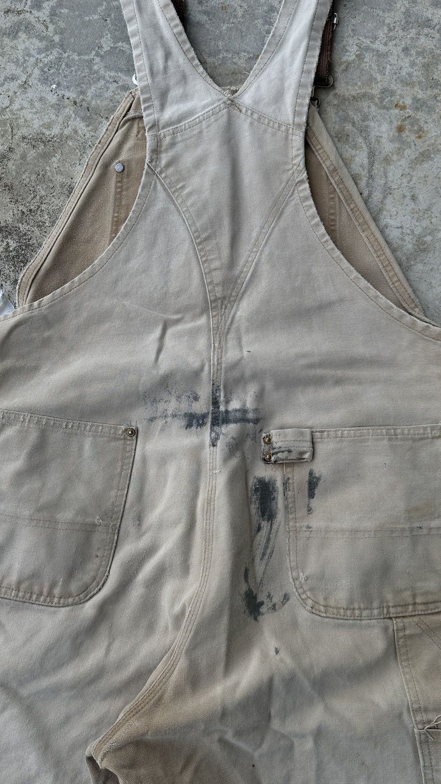 Carhartt Carhartt 1989 Painter Trashed Farmer Bib Overall Size US 39 - 8 Thumbnail