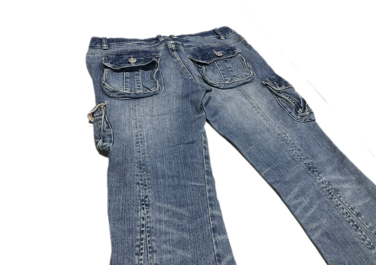Hysteric Glamour × If Six Was Nine × Japanese Brand 🔥Sick Y2K AFT Africa Taro Flared Denim Cargo Jeans Size US 32 / EU 48 - 6 Thumbnail