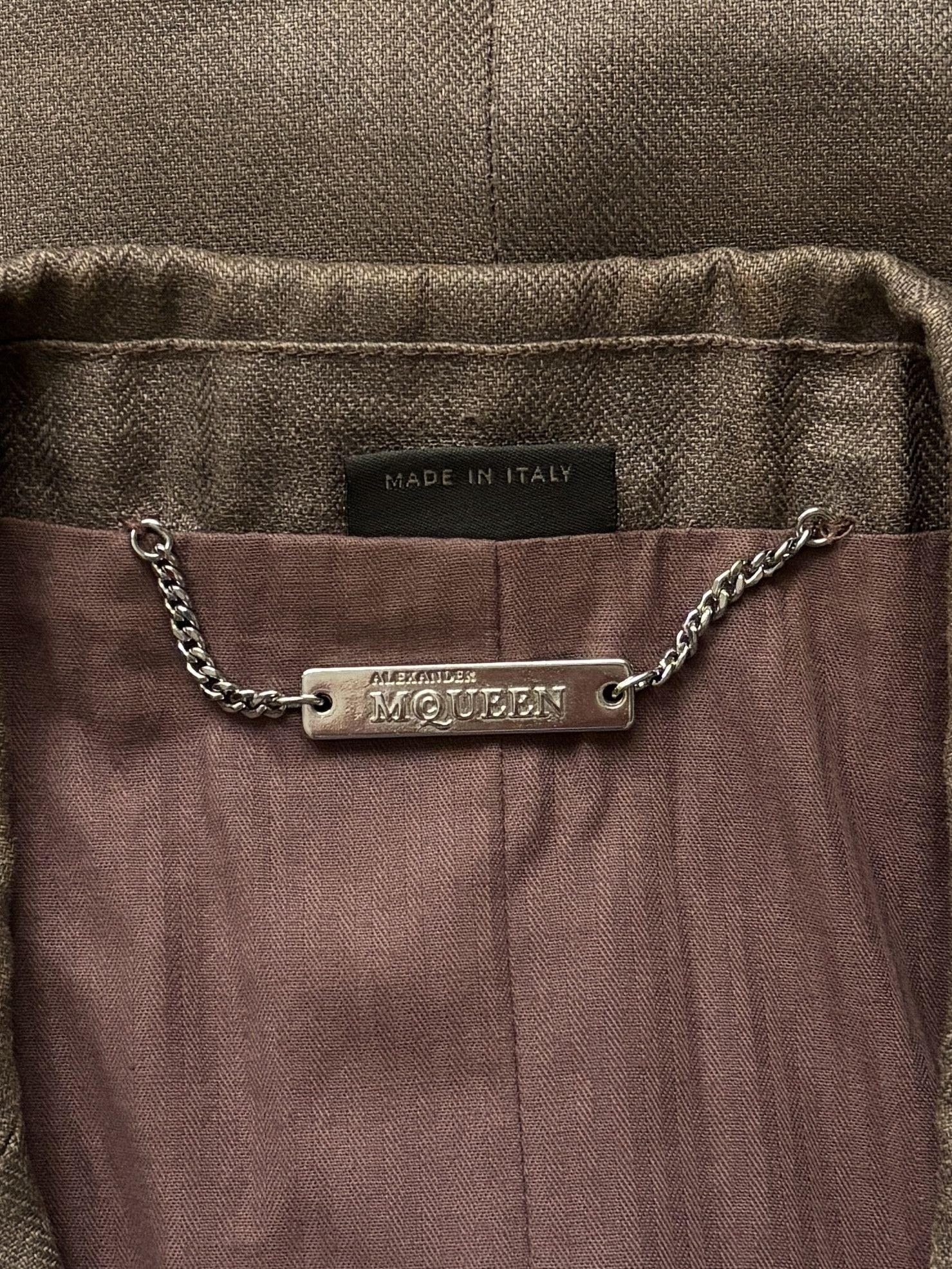 Alexander McQueen ⚡️QUICK SALE⚡️2004 Alexander McQueen Waxed Linen Blazer Size M / US 6-8 / IT 42-44 - 3 Thumbnail