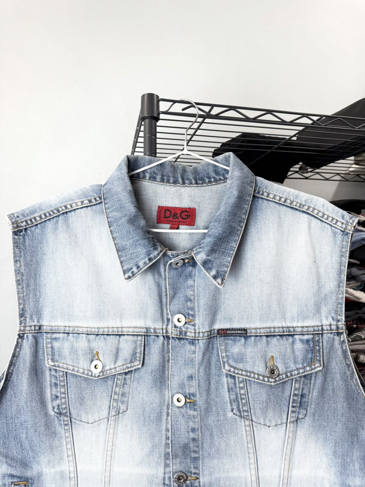 Dolce & Gabbana Rare! Y2K Vintage Dolce Gabbana Denim Vest Jacket Jeans Size US XL / EU 56 / 4 - 3 Thumbnail