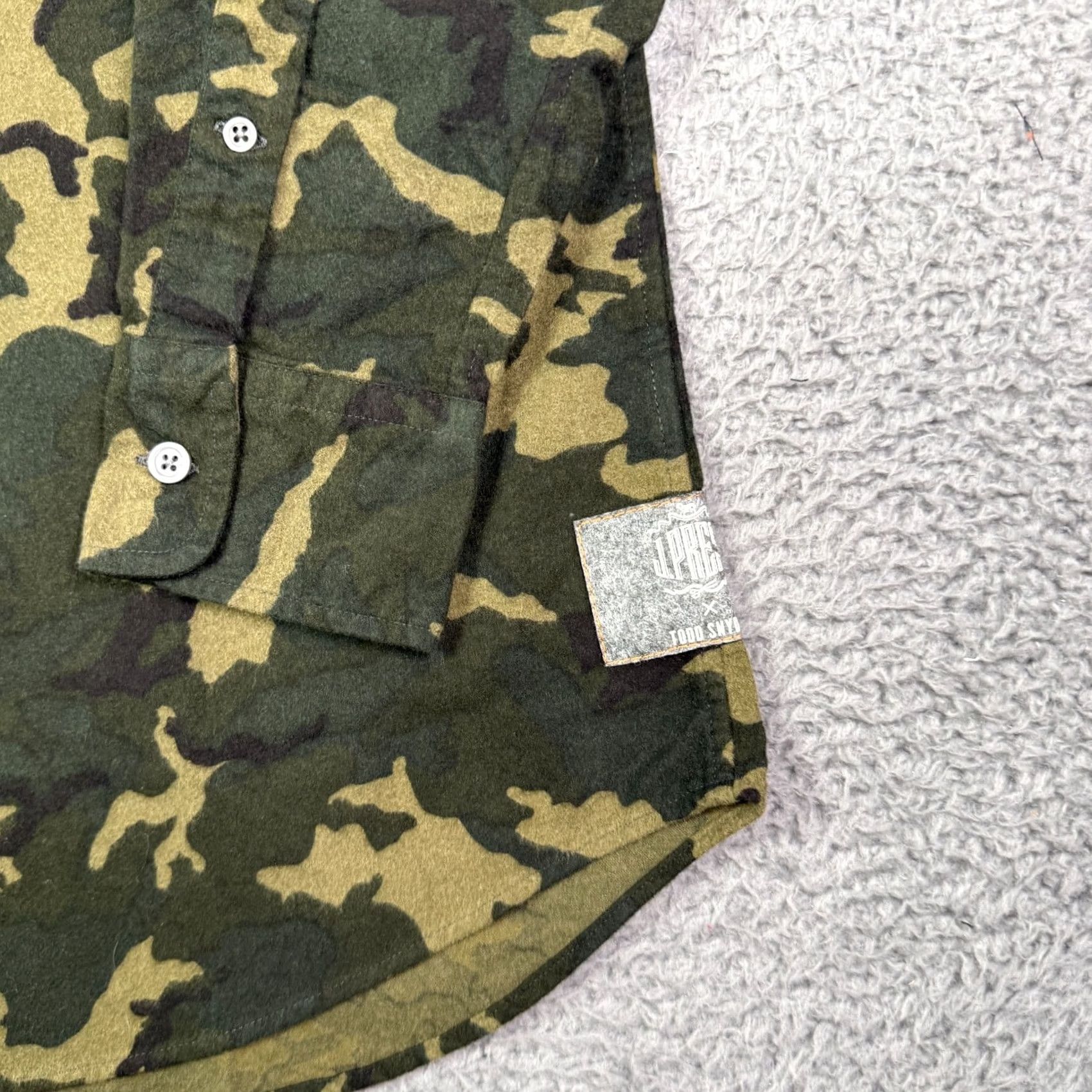 Todd Snyder VINTAGE J.Press Todd Snyder Flannel Camo Shirt Mens S Olive Green Chamois Button Down Size US S / EU 44-46 / 1 - 3 Thumbnail