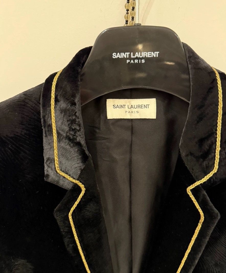 Saint Laurent Paris × Yves Saint Laurent Saint Laurent YSL black velvet gold border sui2412-Nextarrow Size 52R - 7 Thumbnail