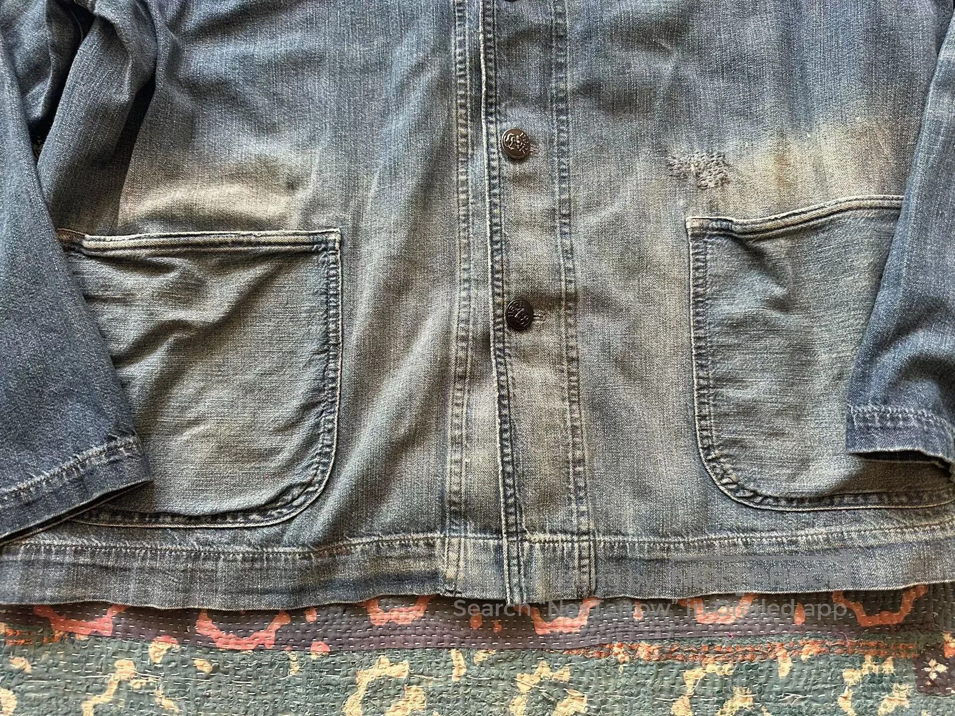 RRL Ralph Lauren Polo Ralph Lauren RRL Distressed Denim Jacket. Size US XL / EU 56 / 4 - 3 Thumbnail