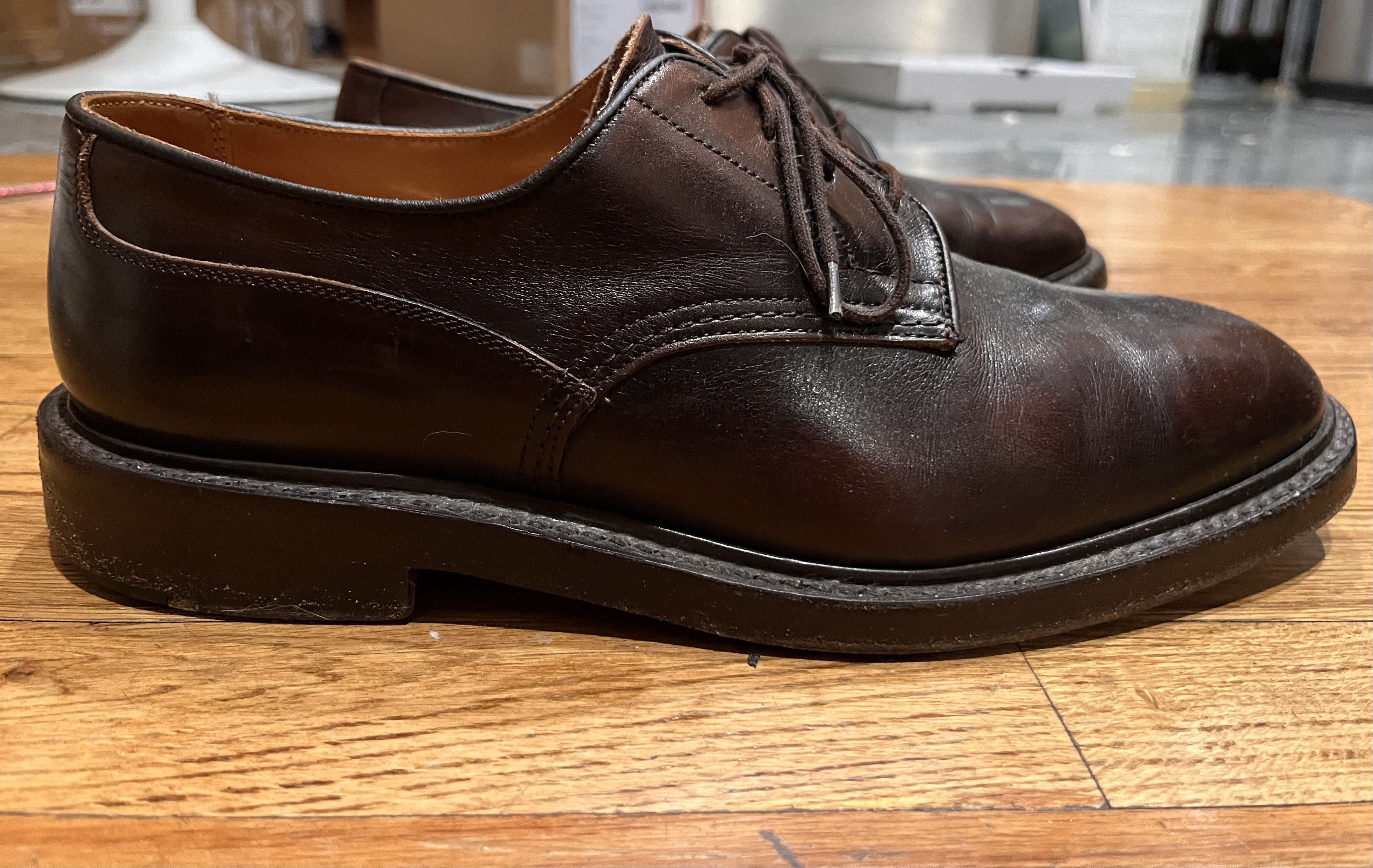 Tricker's Leather Derby Brown Shoes