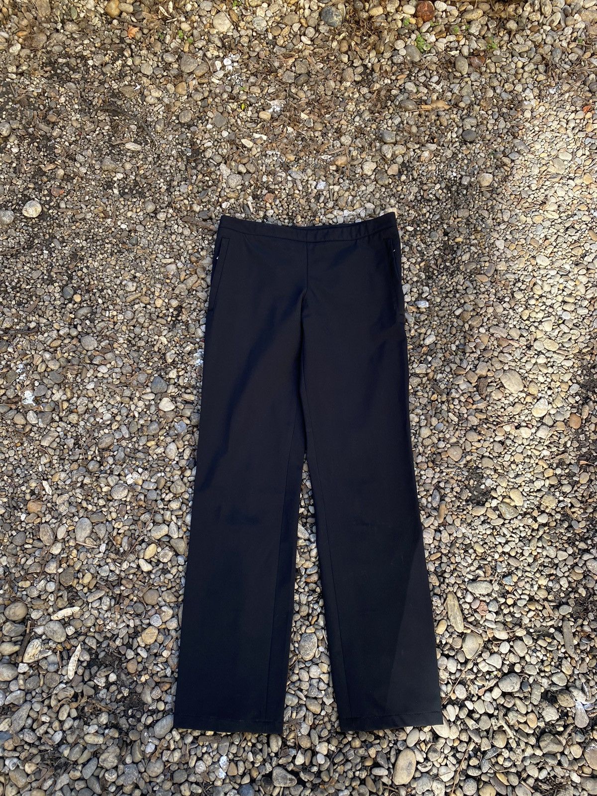 Prada Vintage Prada Back Pocket Nylon Red Tab Flared Pants Size 30" / US 8 / IT 44 - 2 Thumbnail