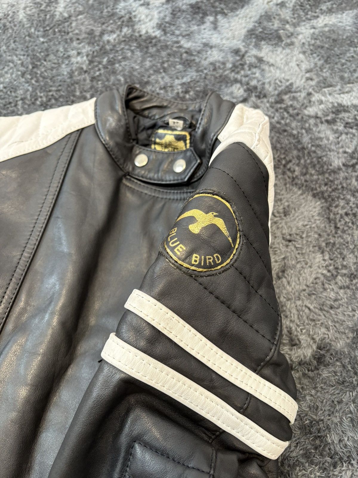 Japanese Brand Heavy Real Leather Racing Jacket Ducati Harley RedBull Size M / US 6-8 / IT 42-44 - 4 Thumbnail