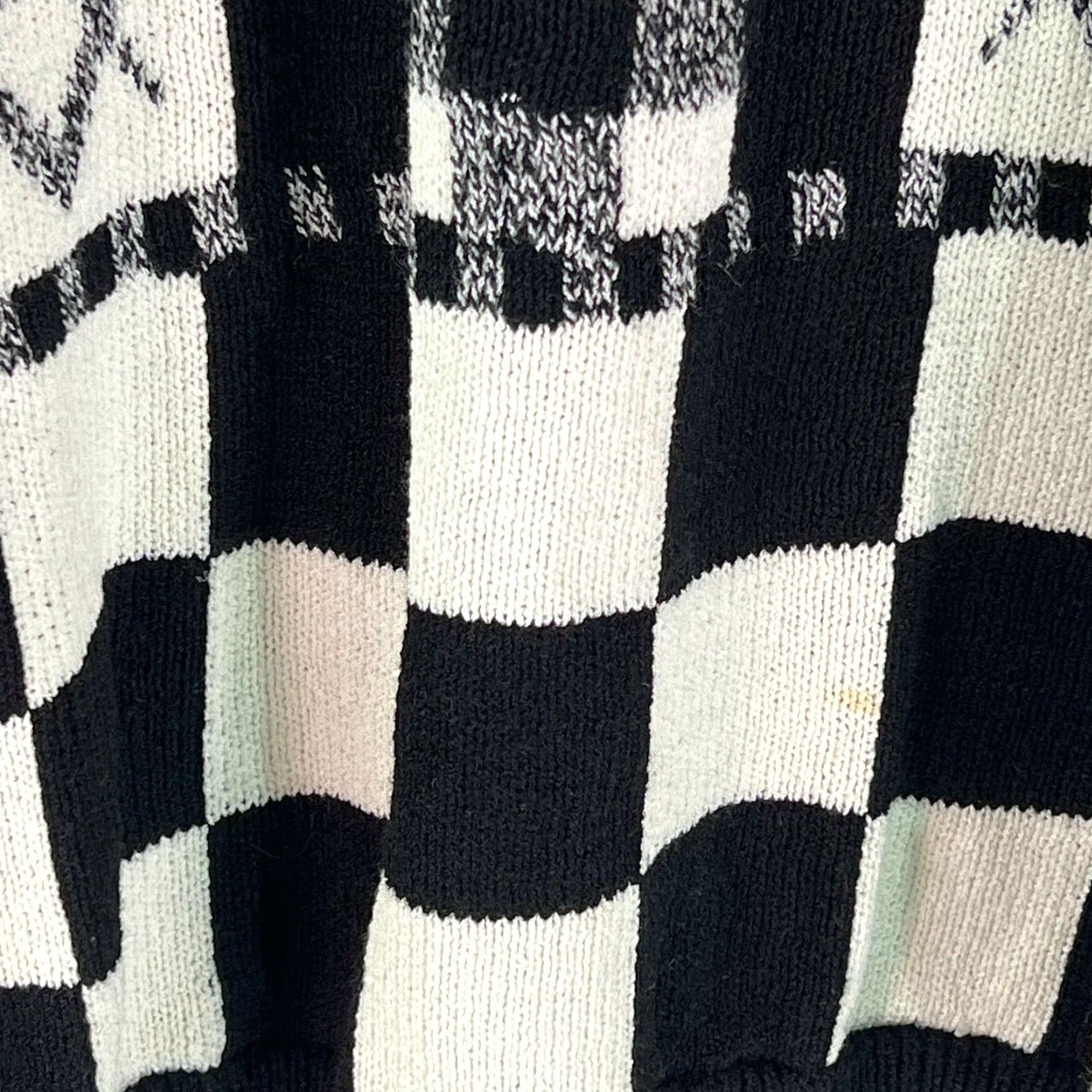 Vintage VINTAGE Anne Crimmins For Umi Collection Women Sweater - Black Geometric Knit Pullover, Crew Neck, Size M Size M / US 6-8 / IT 42-44 - 5 Thumbnail