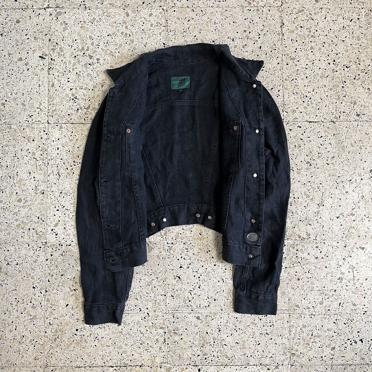 Jean Paul Gaultier Vintage 90s Jean paul gaultier cropped trucker jacket Size S / US 4 / IT 40 - 8 Thumbnail