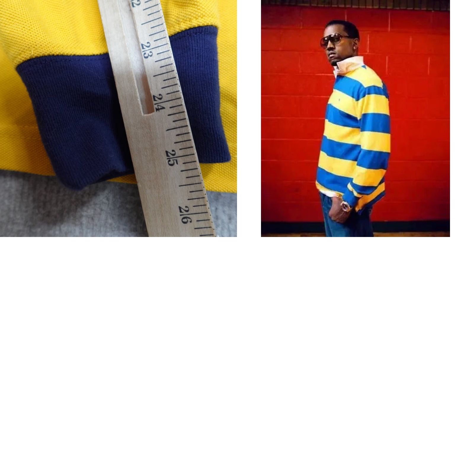 Polo Ralph Lauren VINTAGE Polo Ralph Lauren Polo Shirt XL Blue Stripe Shirt Men Regular Short Sleeve Knit Cotton Embroidered Size US XL / EU 56 / 4 - 9 Thumbnail
