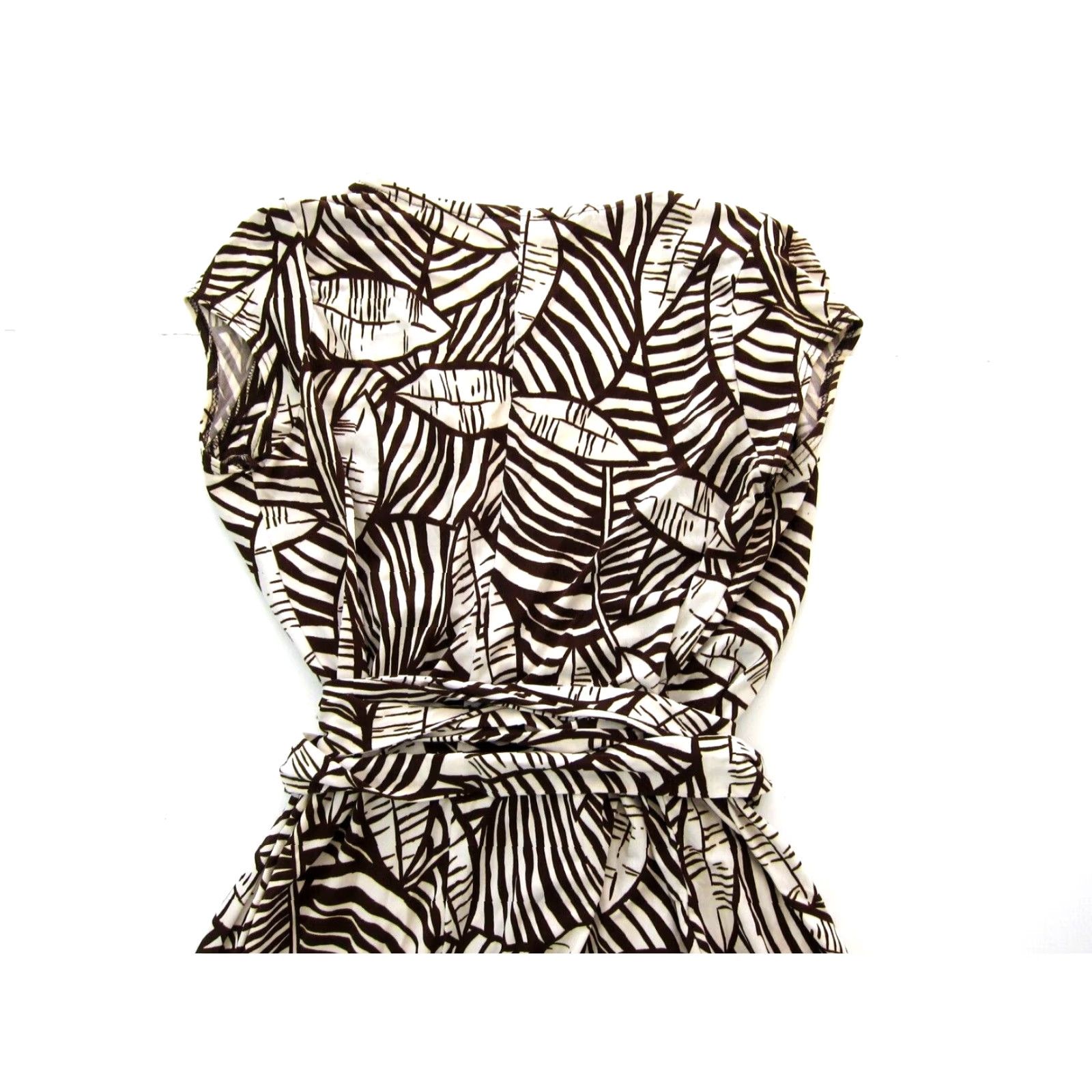 Vintage Rubber Ducky Dress Brown Floral Stretch Cap Sleeve Midi Wrap Dress Medium Size M / US 6-8 / IT 42-44 - 4 Thumbnail