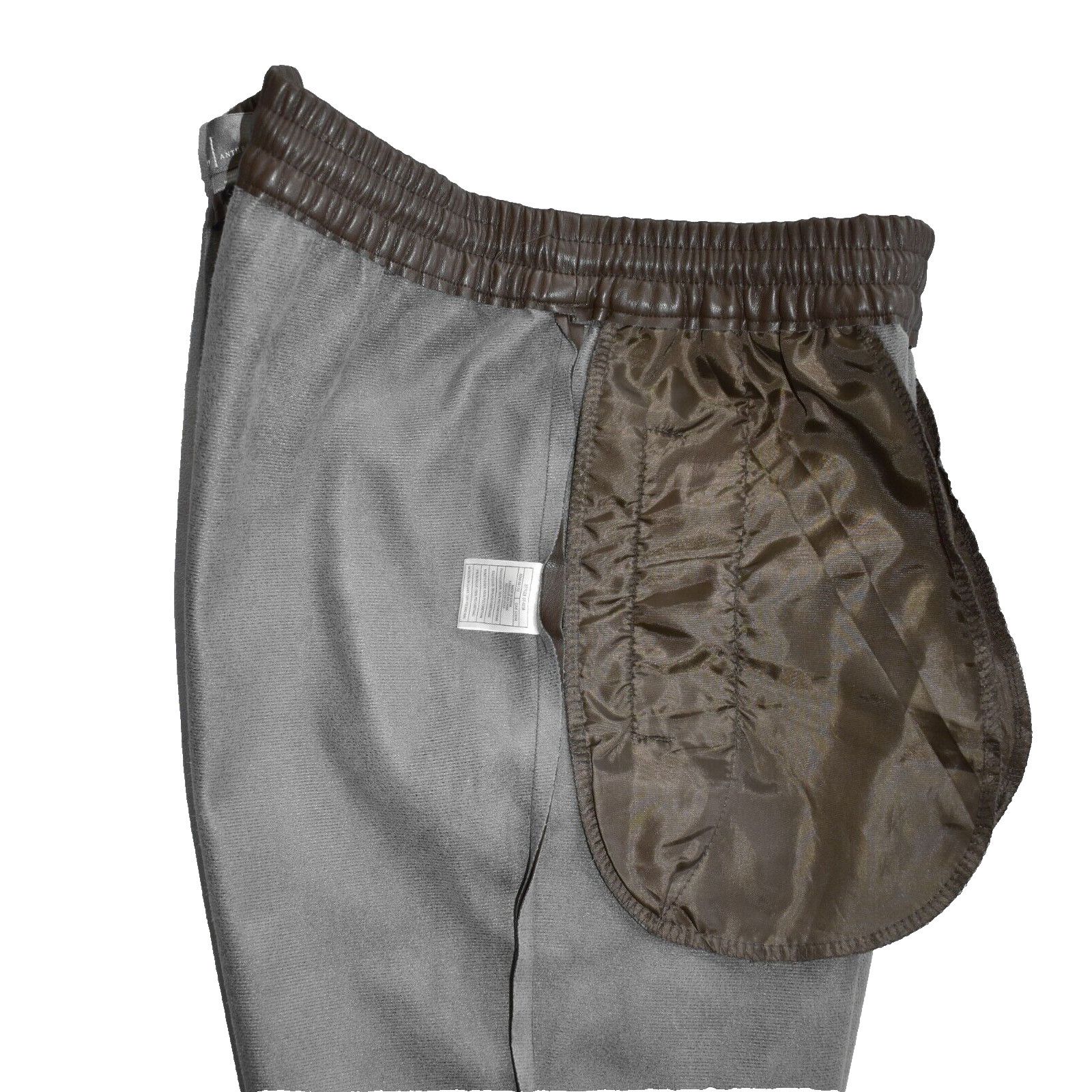 Anthropologie NEW BY ANTHROPOLOGIE Brown Faux Leather Elastic Pants Size S Size 28" / US 6 / IT 42 - 4 Thumbnail