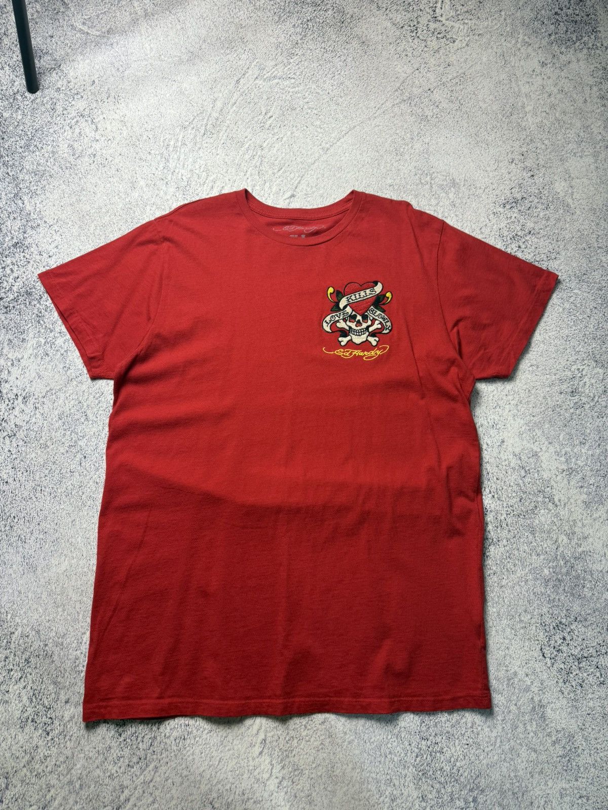 Christian Audigier Rare Mens Vintage Ed Hardy T-shirt big logo Skulls Tee Y2K Size US XL / EU 56 / 4 - 3 Thumbnail