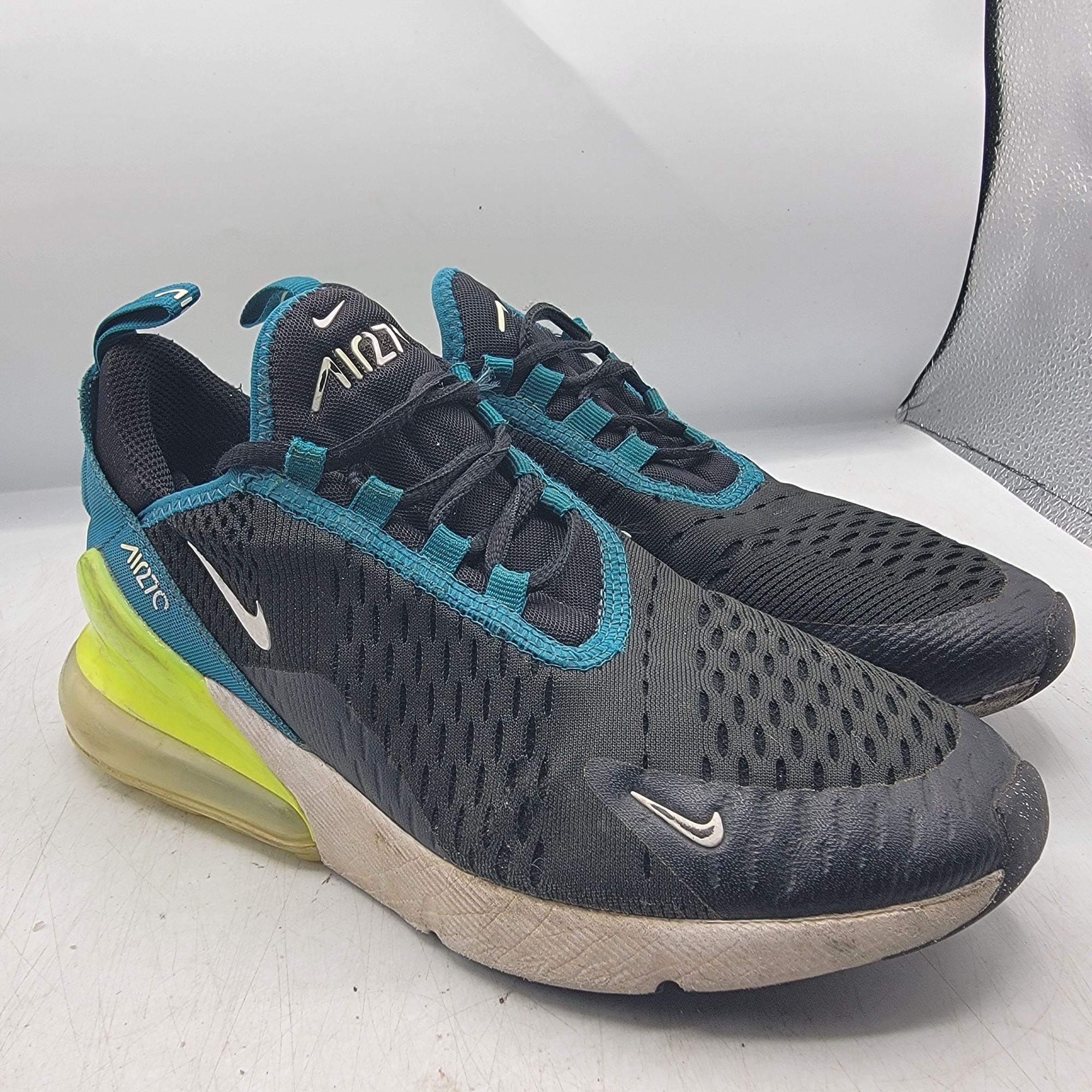 Nike Nike Air Max 270 GS Kids 5.5Y Black White Bright Spruce Snea Size US 7 / IT 37 - 1 Thumbnail