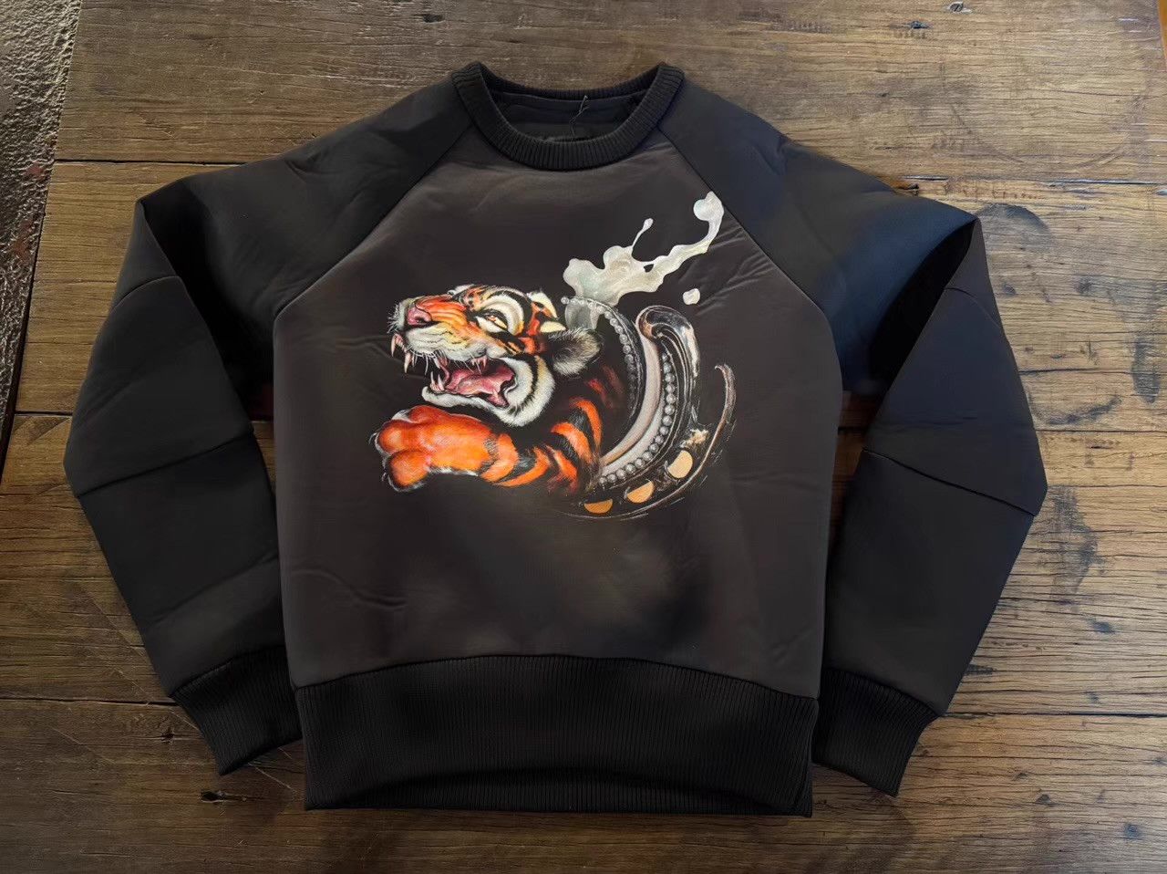 Juun.J JUUN.J 14FW black tiger‑print neoprene sweatshirt Ｑ25 Size US XS / EU 42 / 0 - 1 Thumbnail