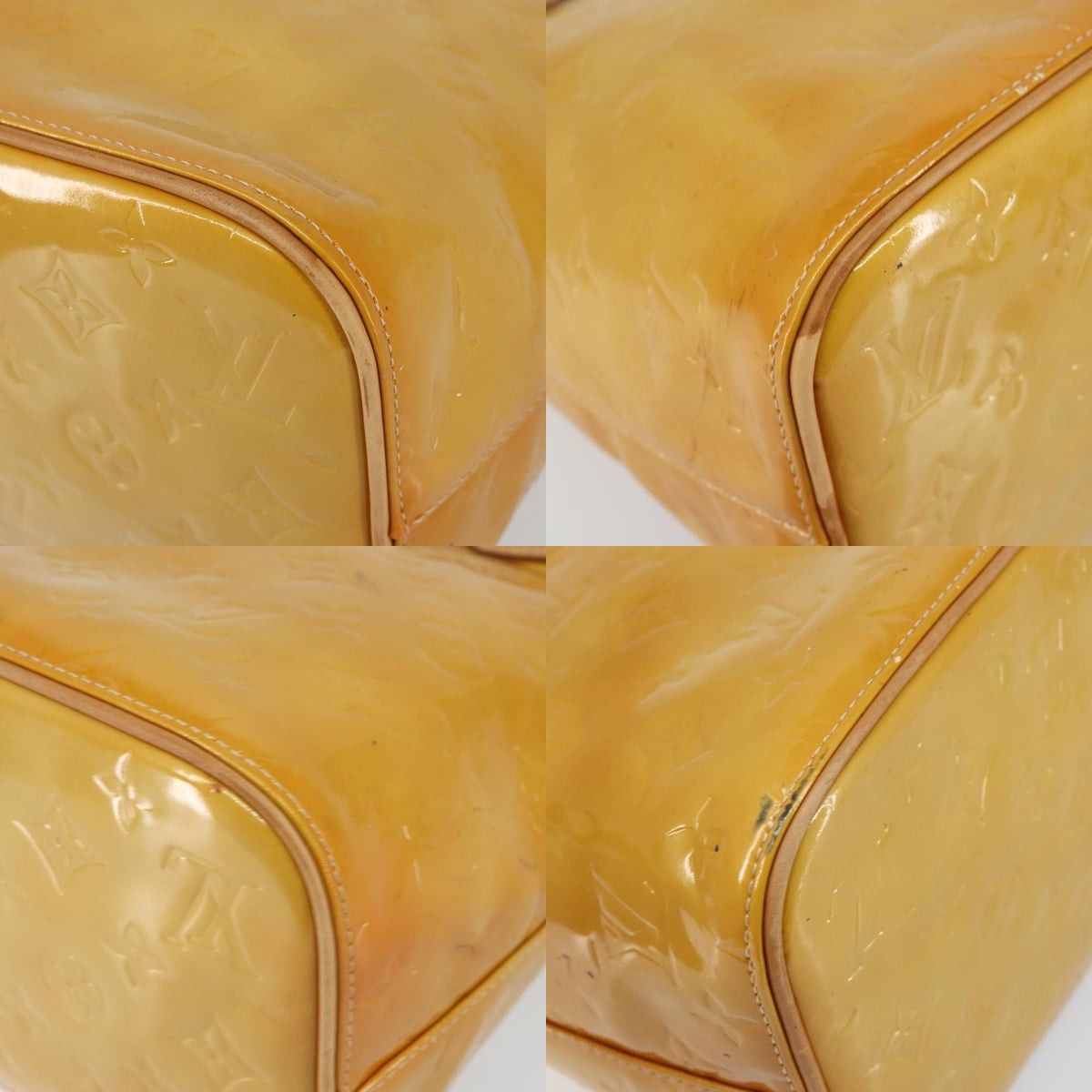 Louis Vuitton LOUIS VUITTON Monogram Vernis Houston Hand Bag Beige M91004 Size ONE SIZE - 10 Thumbnail