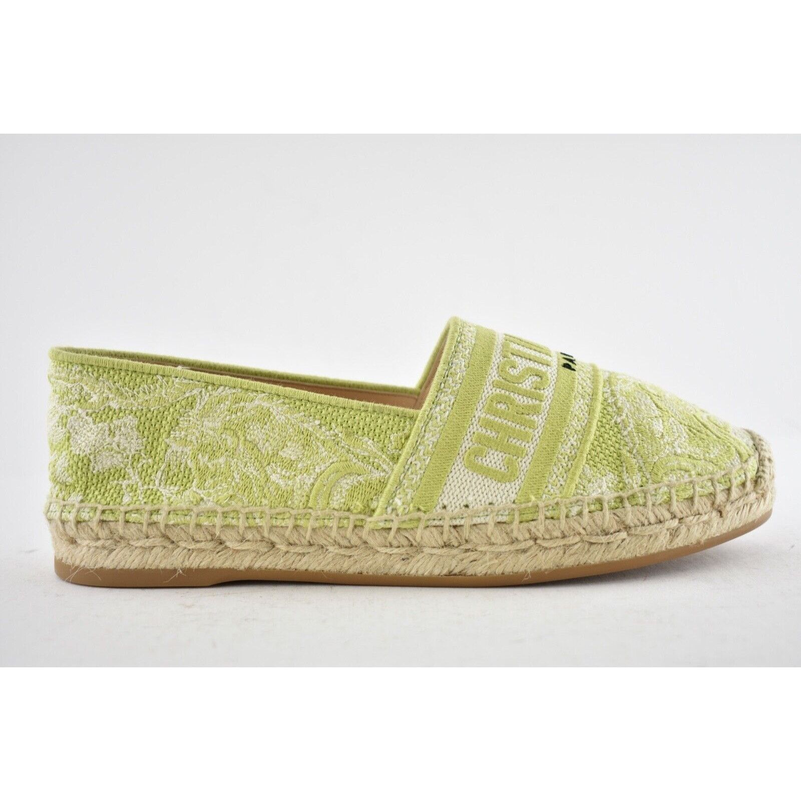 Dior Granville Toile De Jouy Embroidered Logo Espadrille Flat 36 Size US 6 / IT 36 - 2 Thumbnail