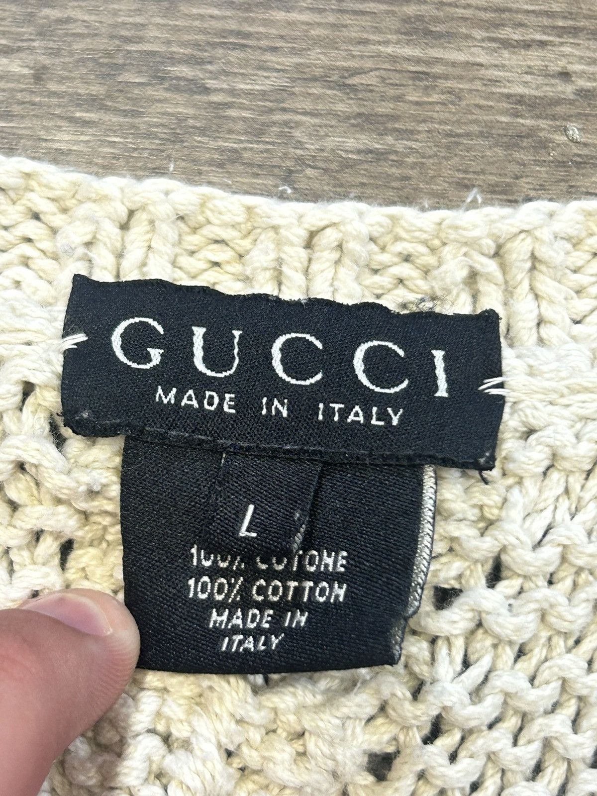 Gucci Gucci Cotton Woven Sweater Size US L / EU 52-54 / 3 - 3 Thumbnail