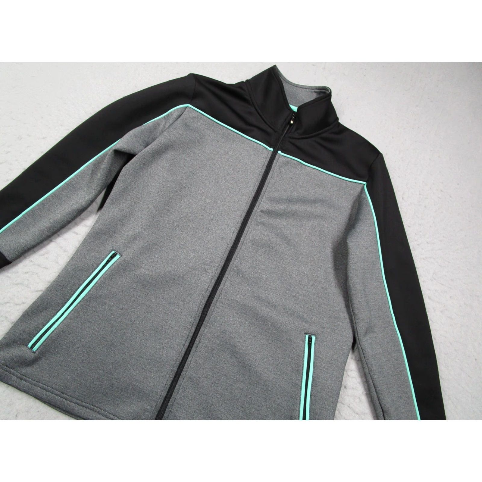 Footjoy FootJoy Jacket Womens M Gray Full Zip Performance Fleece Golf - Zip Pockets - Polyester / Spandex Short Sleeve Classic Sports City Outdoor Size M / US 6-8 / IT 42-44 - 2 Thumbnail