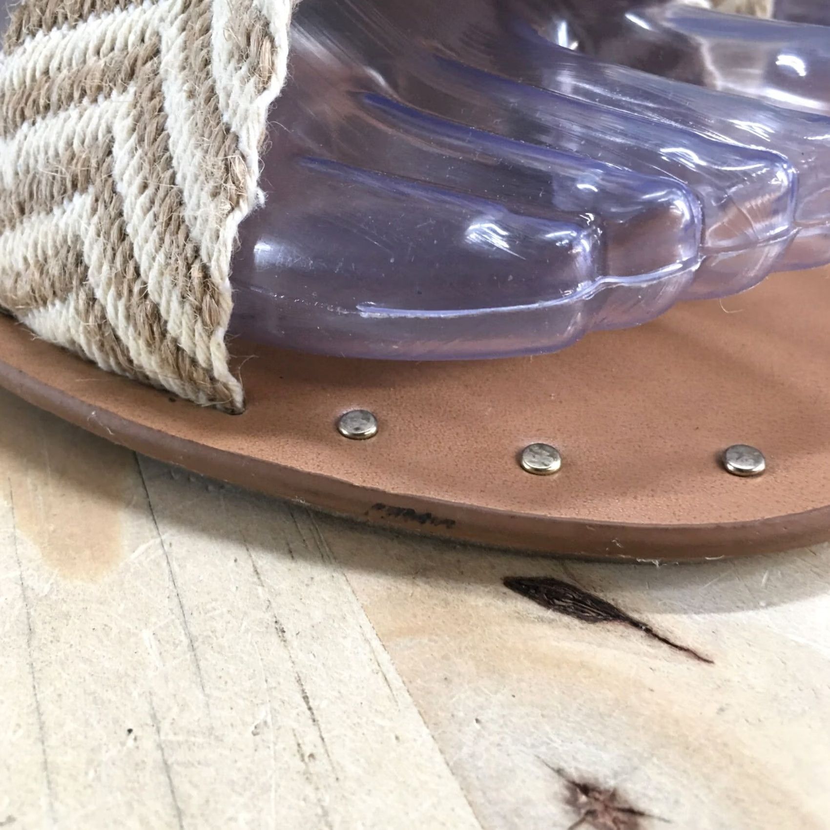 Vintage Universal Thread Sandals Womens 7.5 Louise Knotted Slide Beige Comfort Open Toe Shoes Size US 8 / IT 38 - 4 Thumbnail