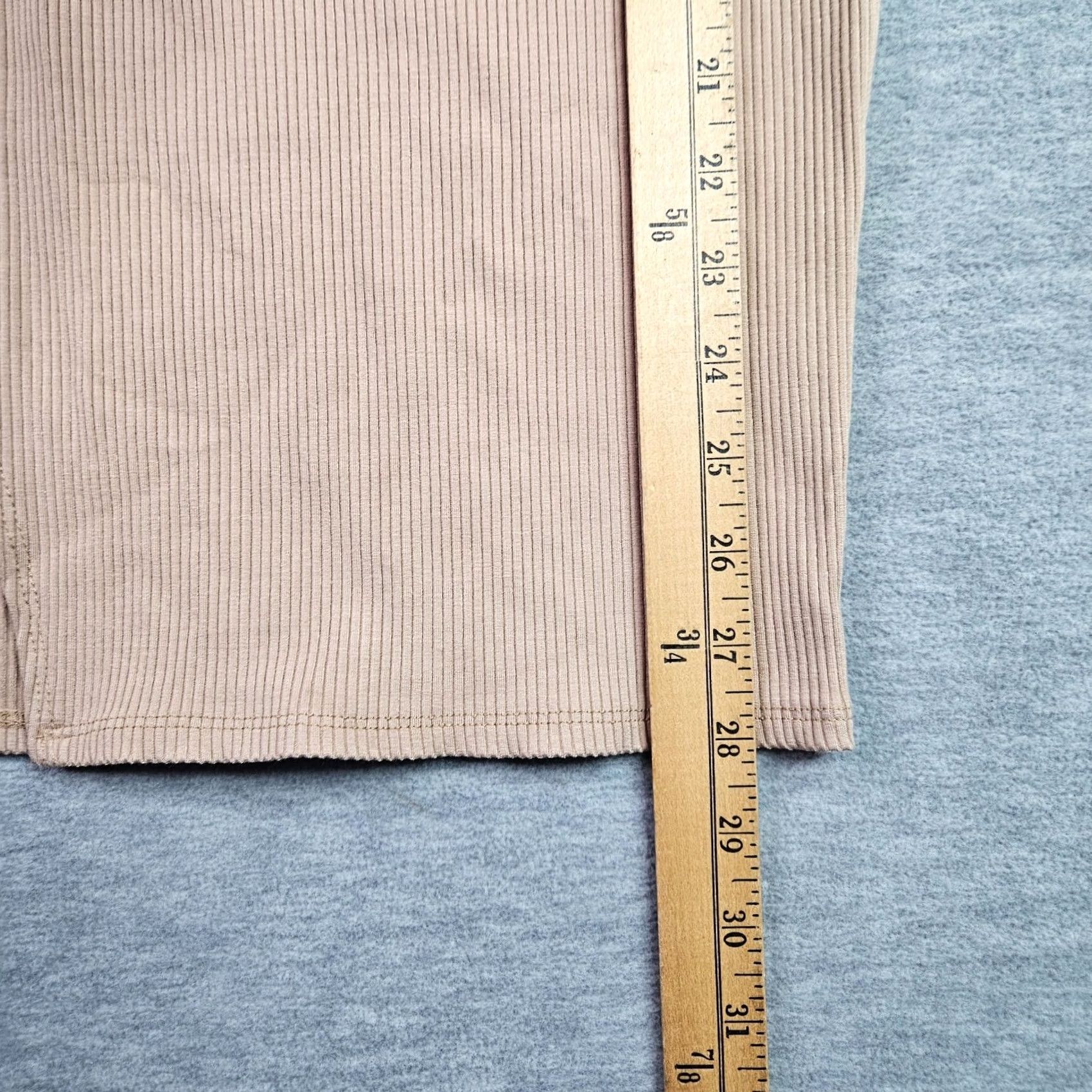 Lulus Lulus Bodycon Ribbed Midi Skirt Tan Size S New With Tags Size 28" / US 6 / IT 42 - 4 Thumbnail
