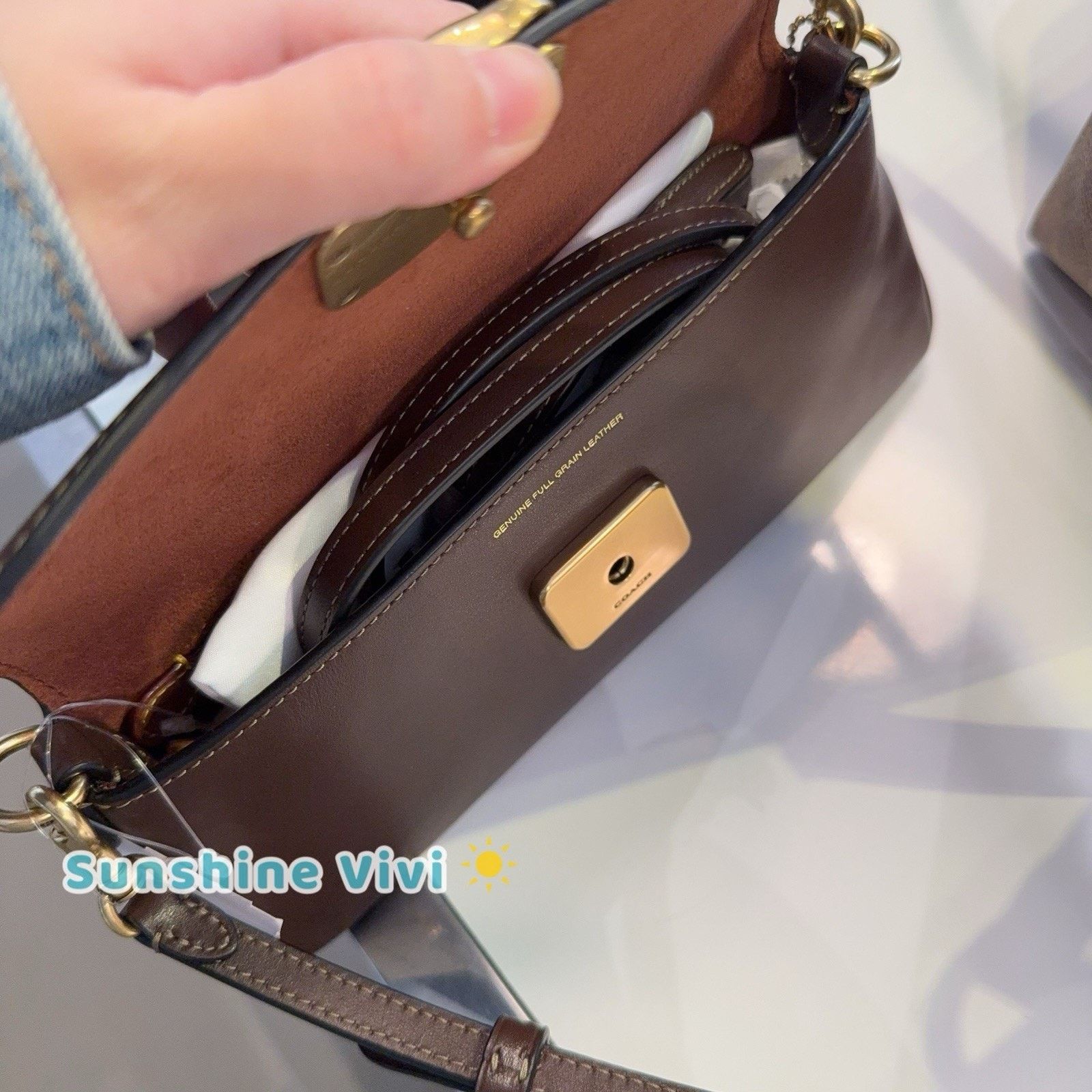 Coach NWT COACH CAM16 Jet Shoulder Bag Refined Calf Leather Maple Size ONE SIZE - 6 Thumbnail