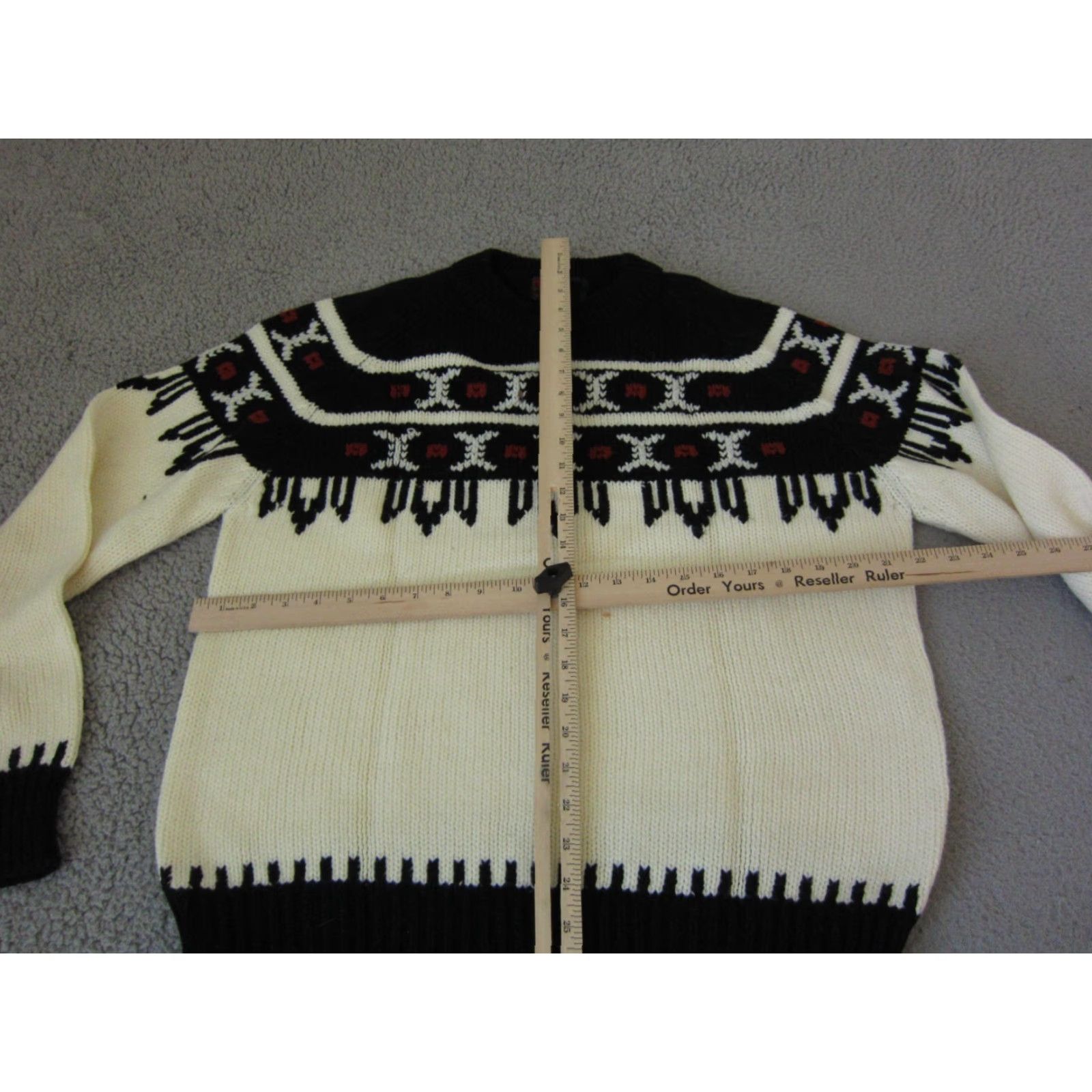 Black Diamond VINTAGE Sigallo Sweater Mens S White Diamond Knit 60s 70s Argyle Pullover Knit Shirt Mens Size US S / EU 44-46 / 1 - 6 Thumbnail