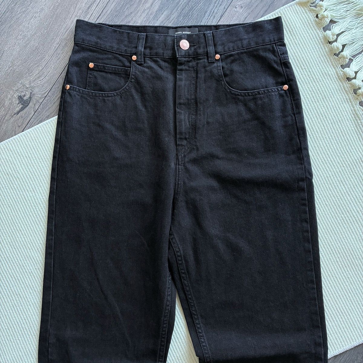 Isabel Marant Isabel Marant Washed Black High Waisted Slim Jeans Size 29" - 3 Thumbnail