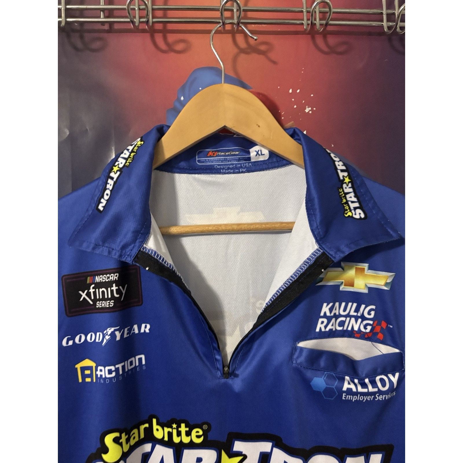 The Unbranded Brand pitcrew nascar official Race Gear Large Blue Kaulig Racing Size US XL / EU 56 / 4 - 3 Thumbnail